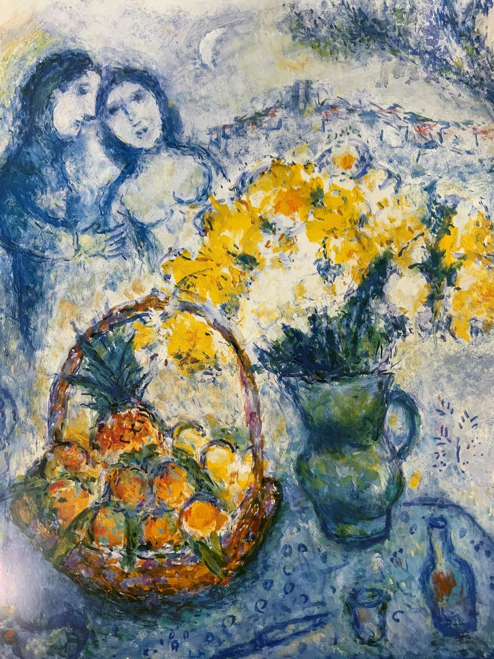 MARC CHAGALL Yellow Bouquet Offset Lithograph (1 of 8)