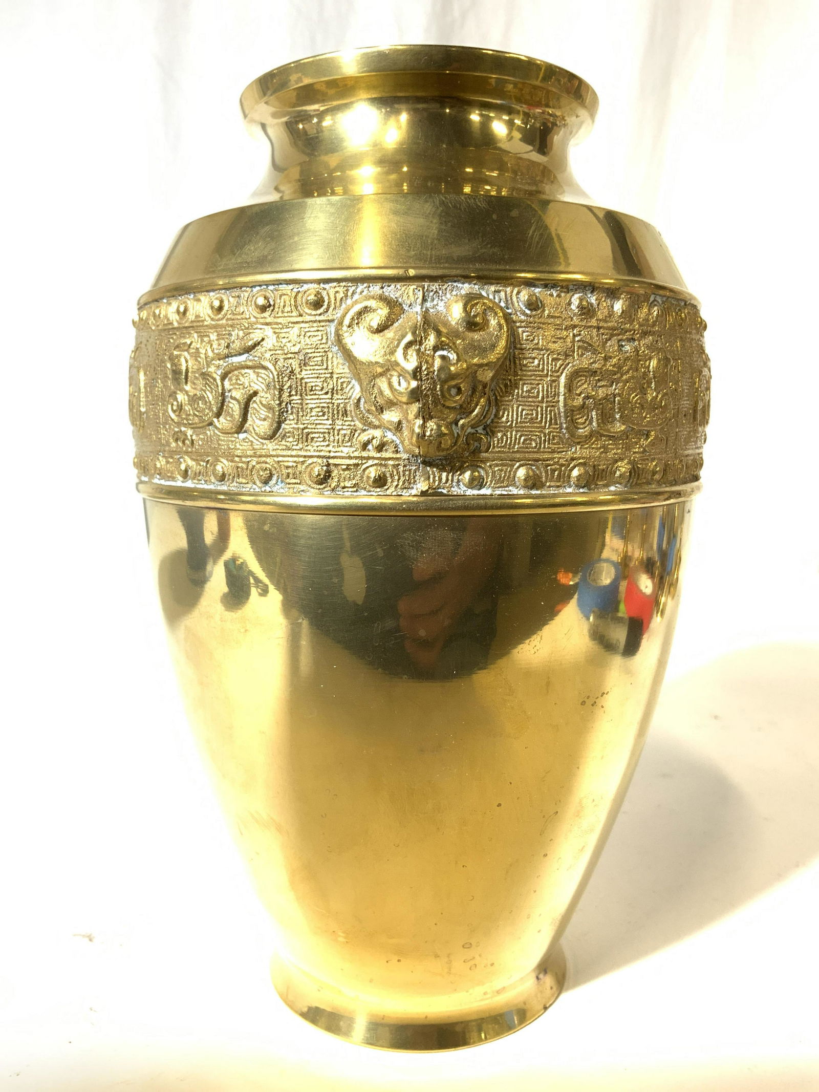 Vintage Gold Toned Brass Vase Urn (1 of 8)