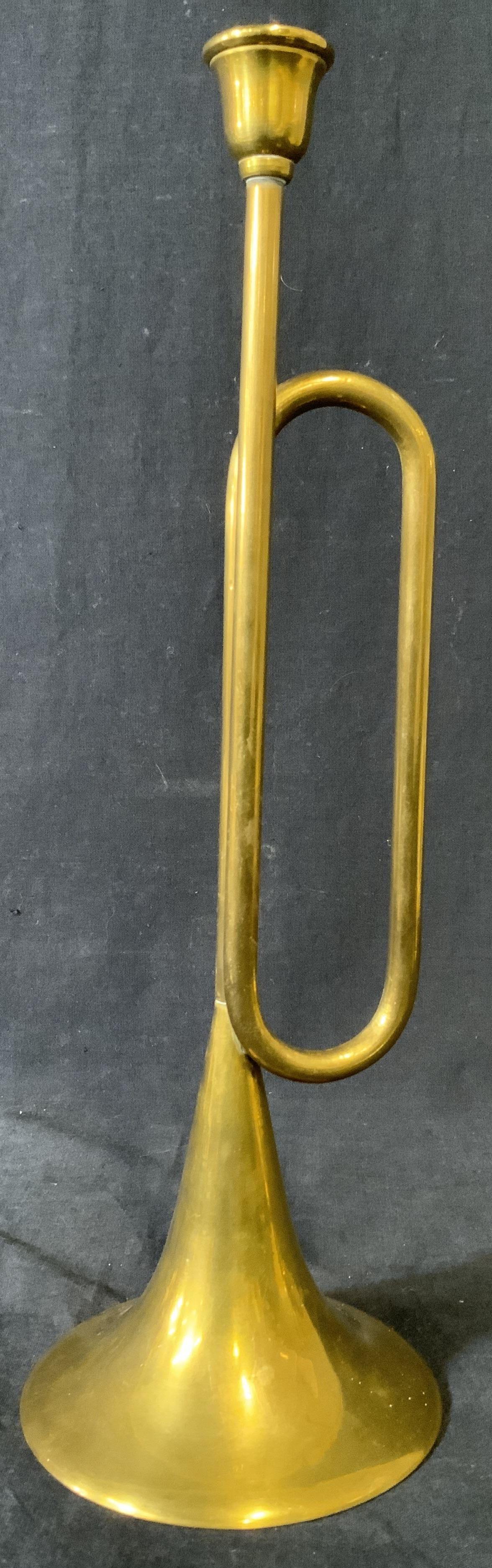 Vintage Brass Bugle Candle Stick Holder (1 of 6)