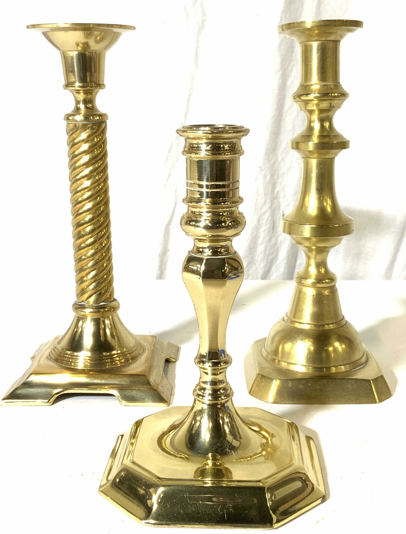 Group 3 Tabletop Brass Candlesticks, (1 of 8)