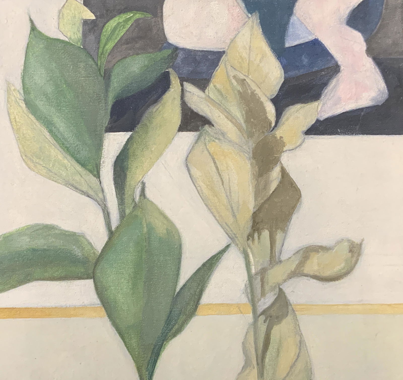 Acrylic on Canvas Abstract Floral Artwork (1 of 6)