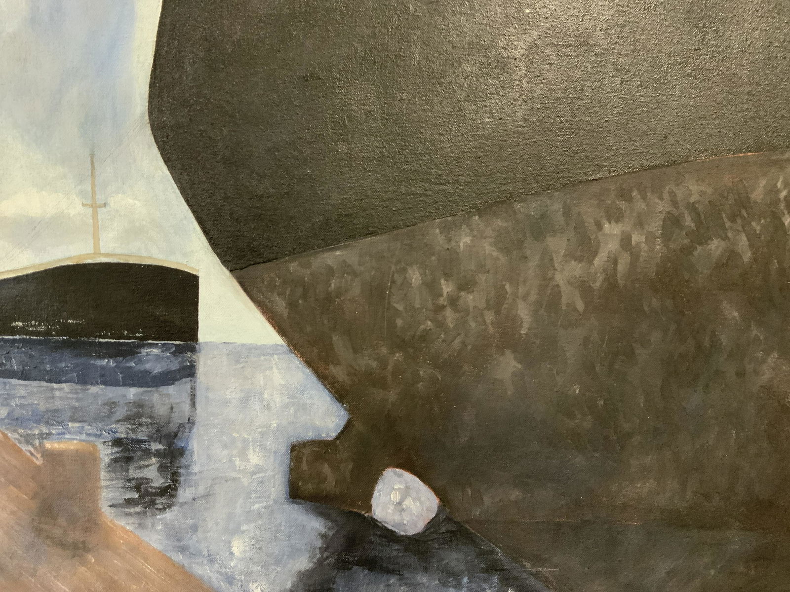 Acrylic on Canvas Abstract Ship Scene (1 of 7)