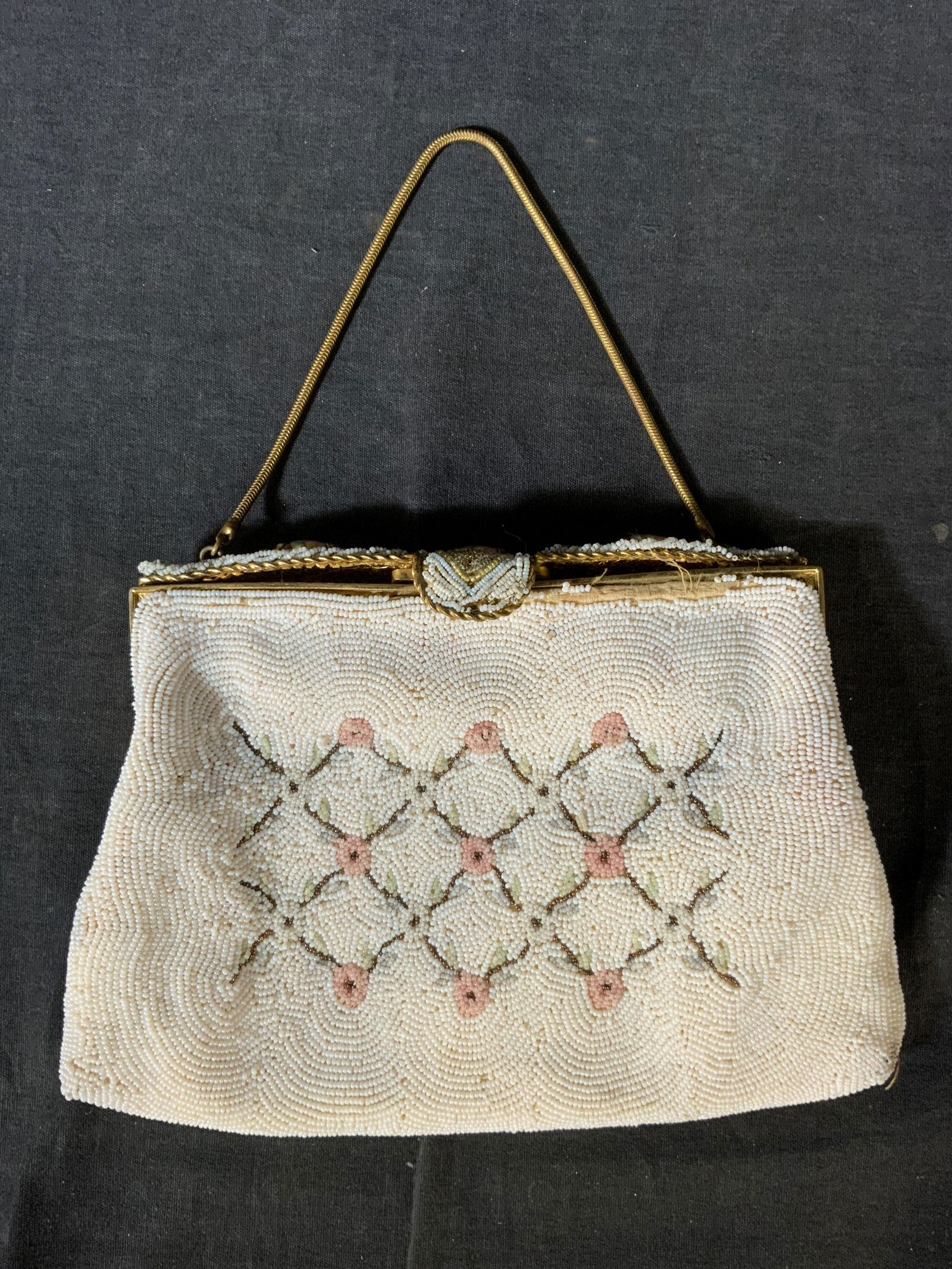 Vintage French Beaded Purse (1 of 7)