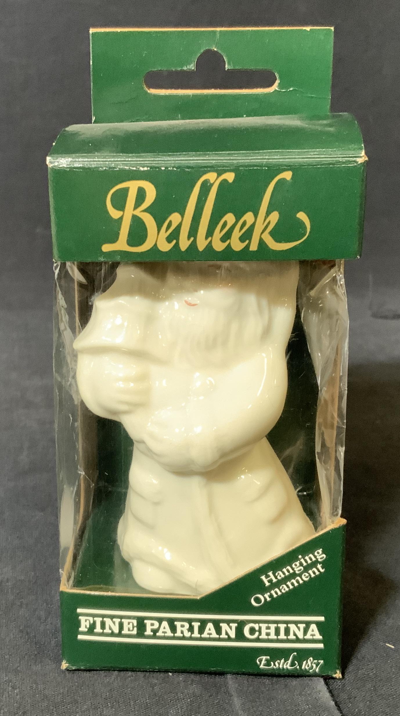 BELLEEK Fine Parian China Santa Ornament (1 of 6)