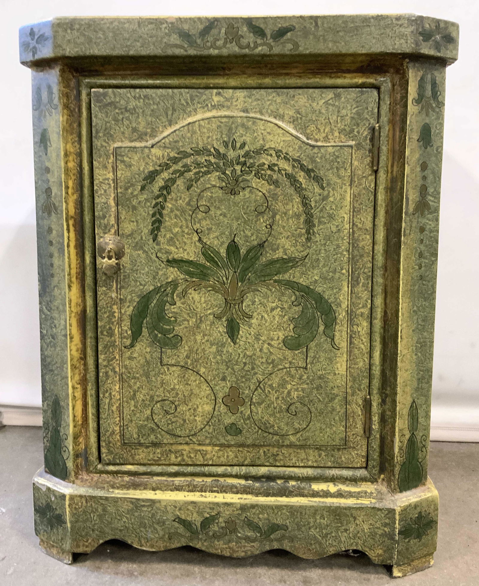 Vintage Painted Side Table Cabinet (1 of 9)