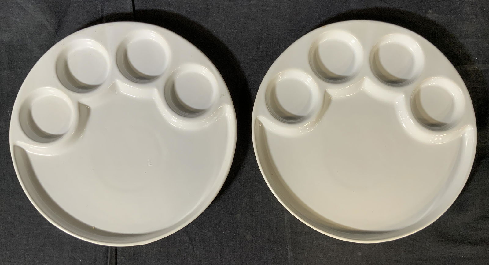 Lot 2 TRUDEAU Ceramic Fondue Plates (1 of 5)