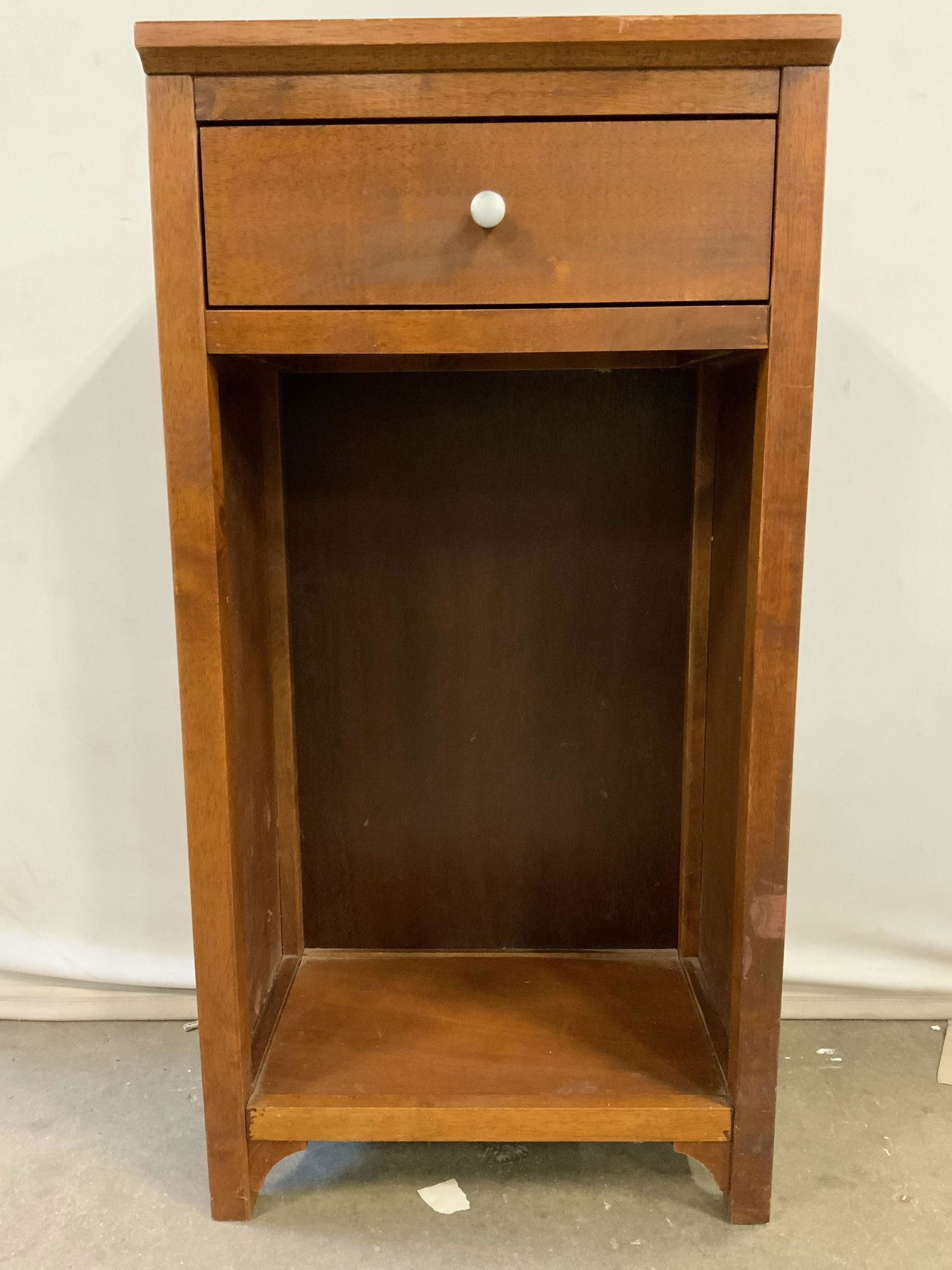 Vintage Tall Wooden Side Table (1 of 8)