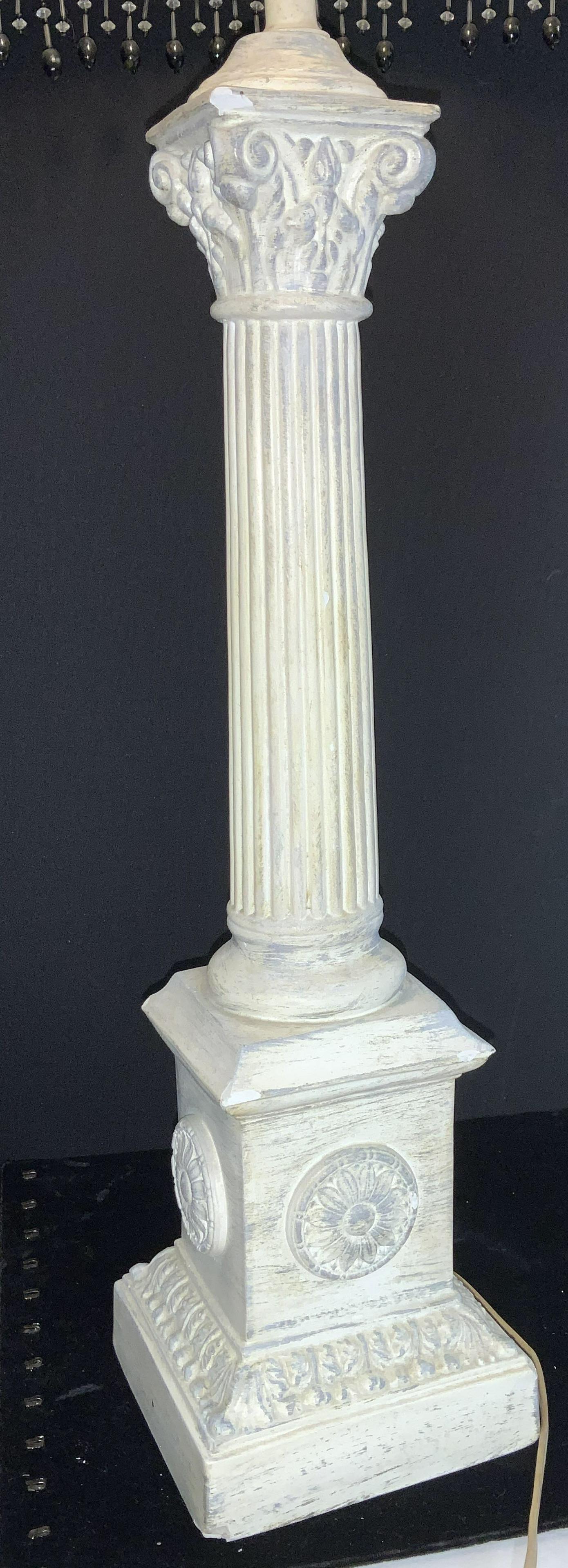 Corinthian Column Brushed Composite Table Lamp (1 of 10)