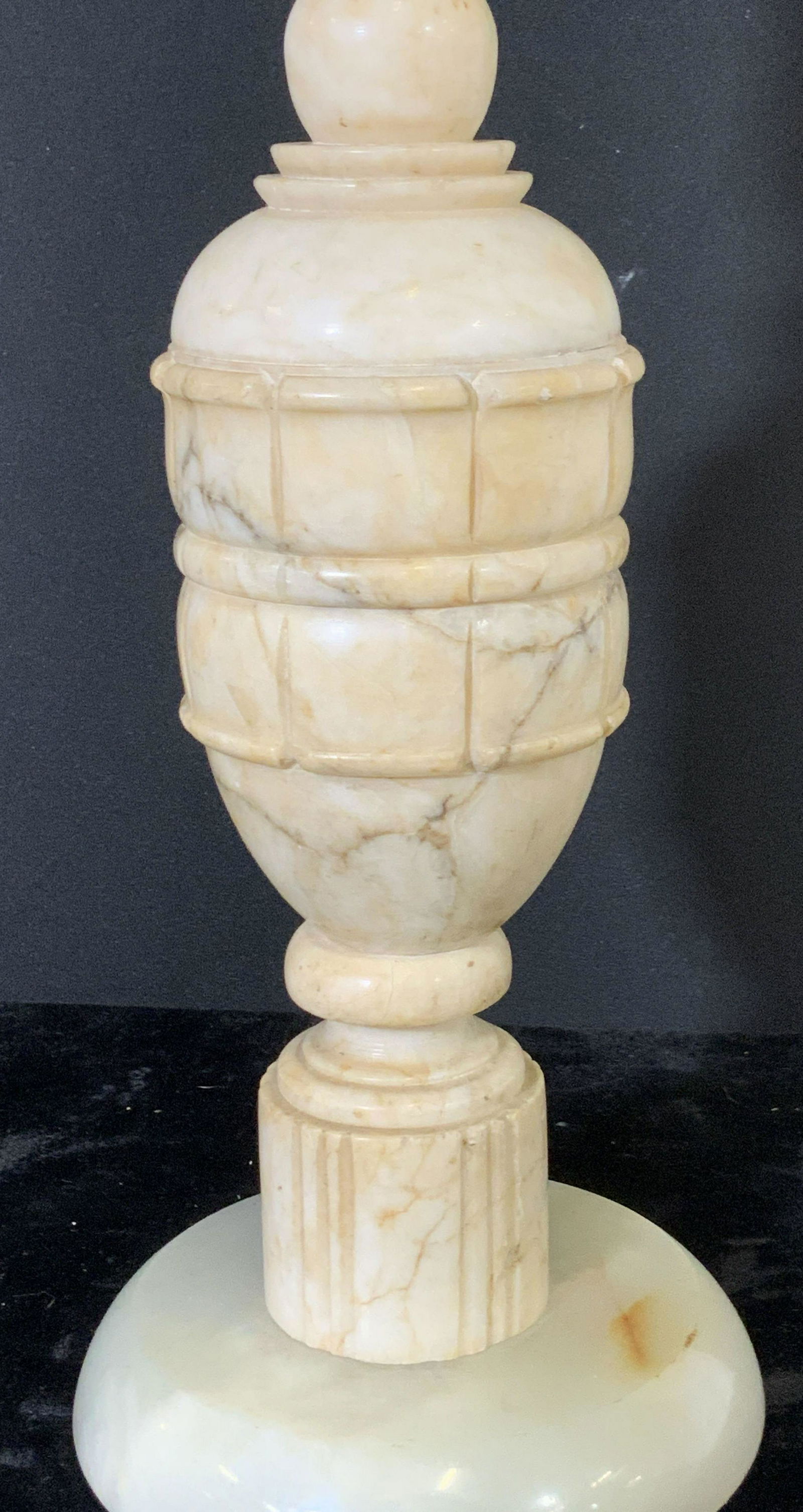Vintage Carved Marble Table Lamp (1 of 5)