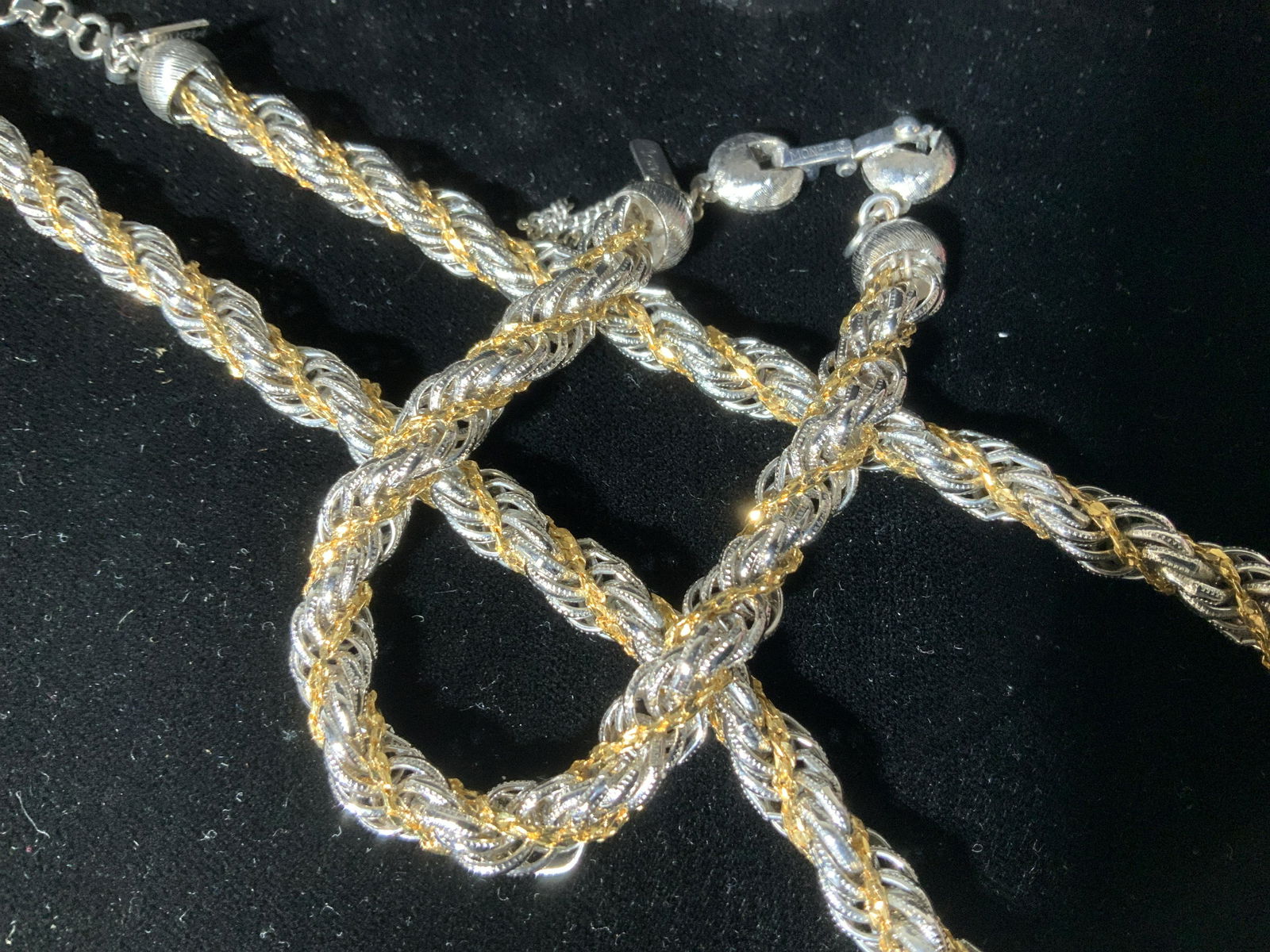 MONET Twisted Rope Two Tone Metal Jewelry Set (1 of 5)