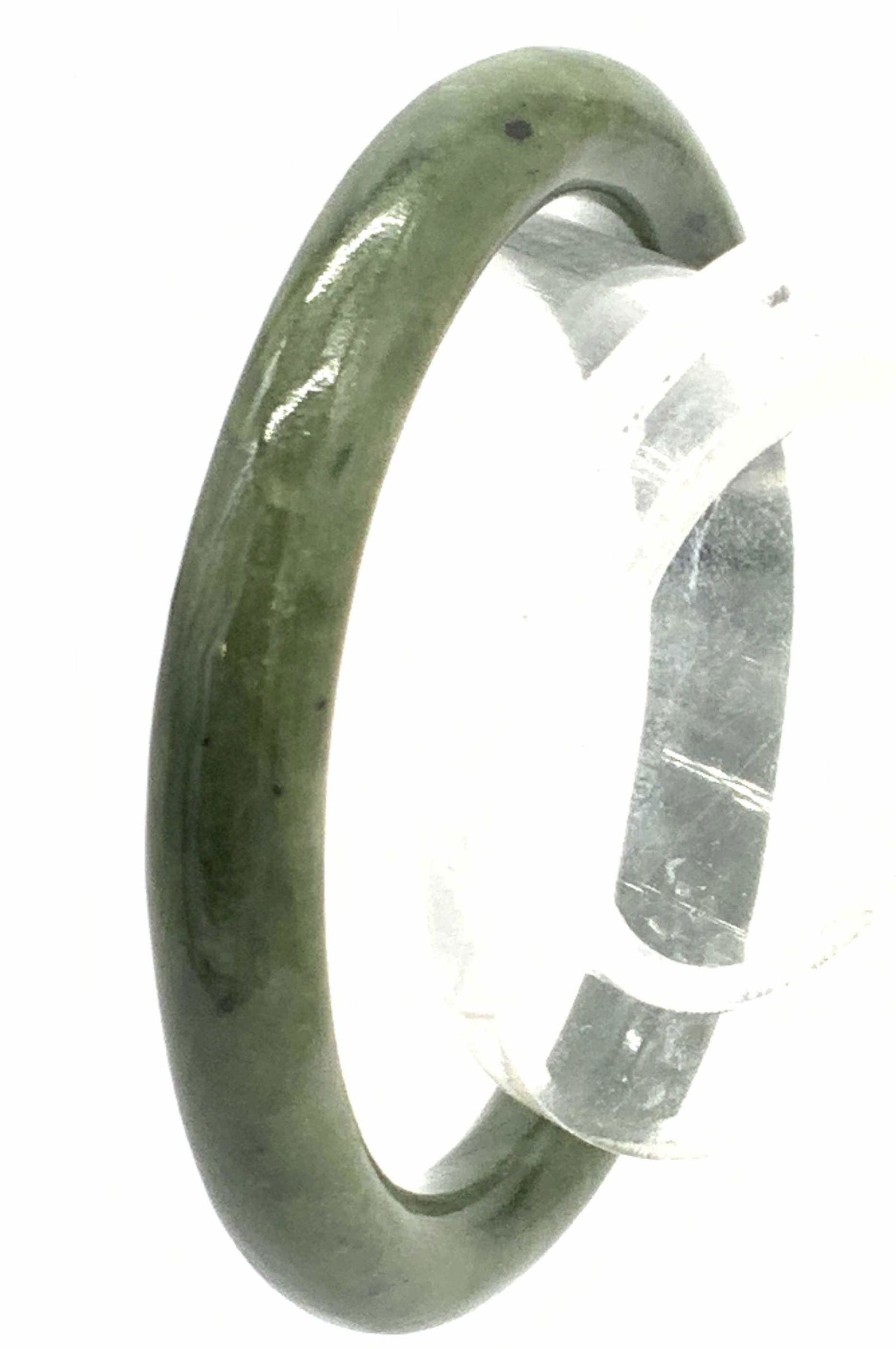 Luxury Asian Jade Bangle Bracelet, Vintage Jewelry (1 of 8)