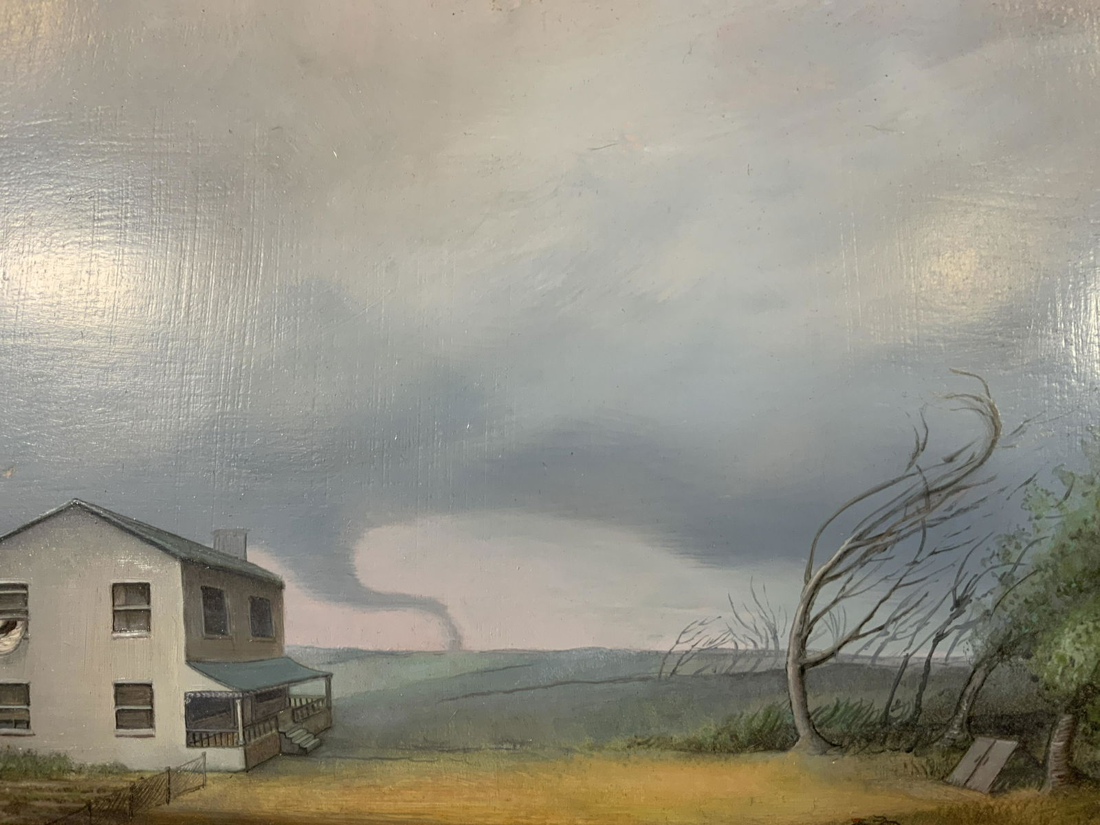 JENNIFER LI Signed Oil Painting 1994, Tornado (1 of 11)
