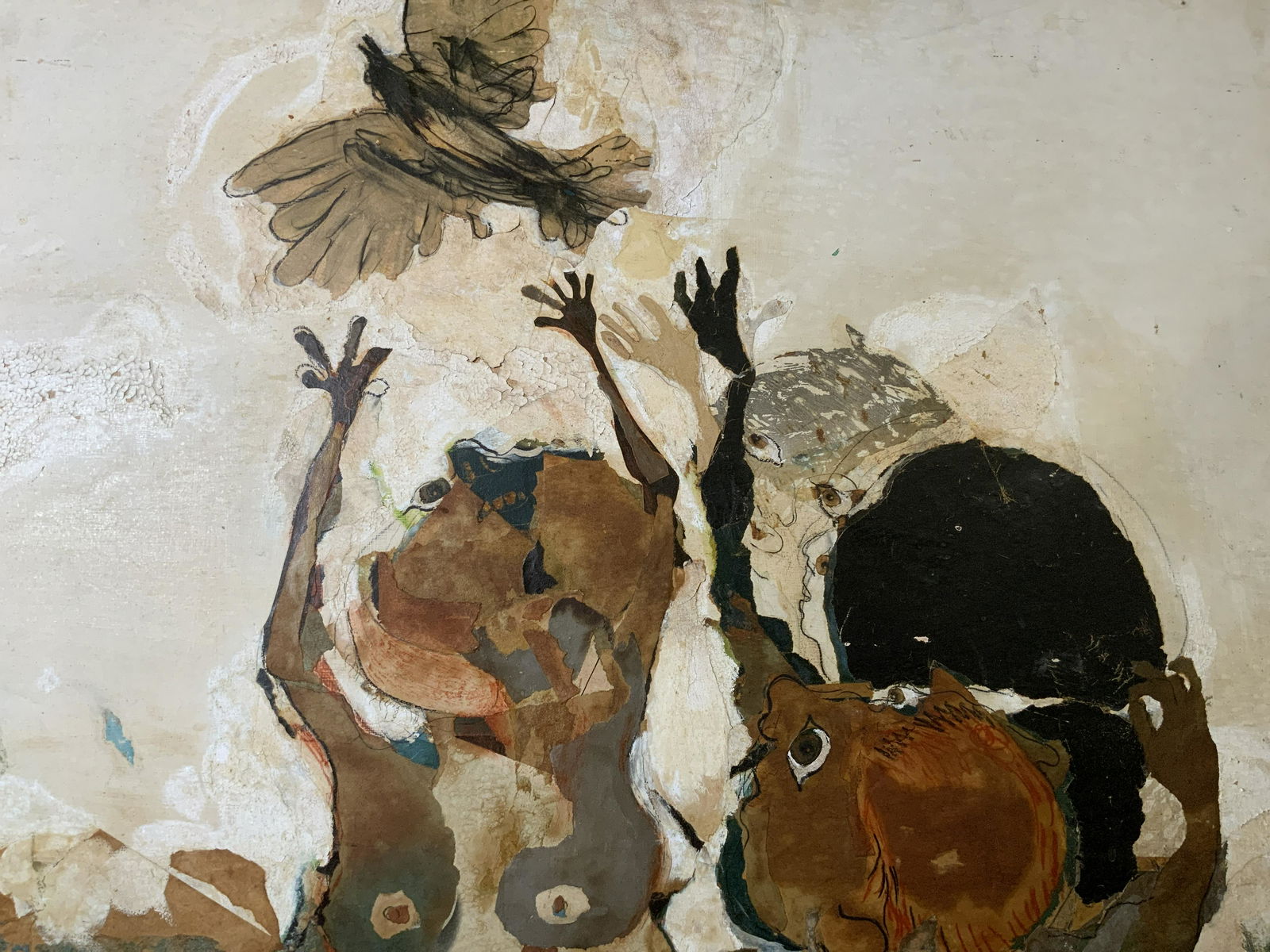 MARBURO Signed Mixed Media Artwork 1963 (1 of 9)