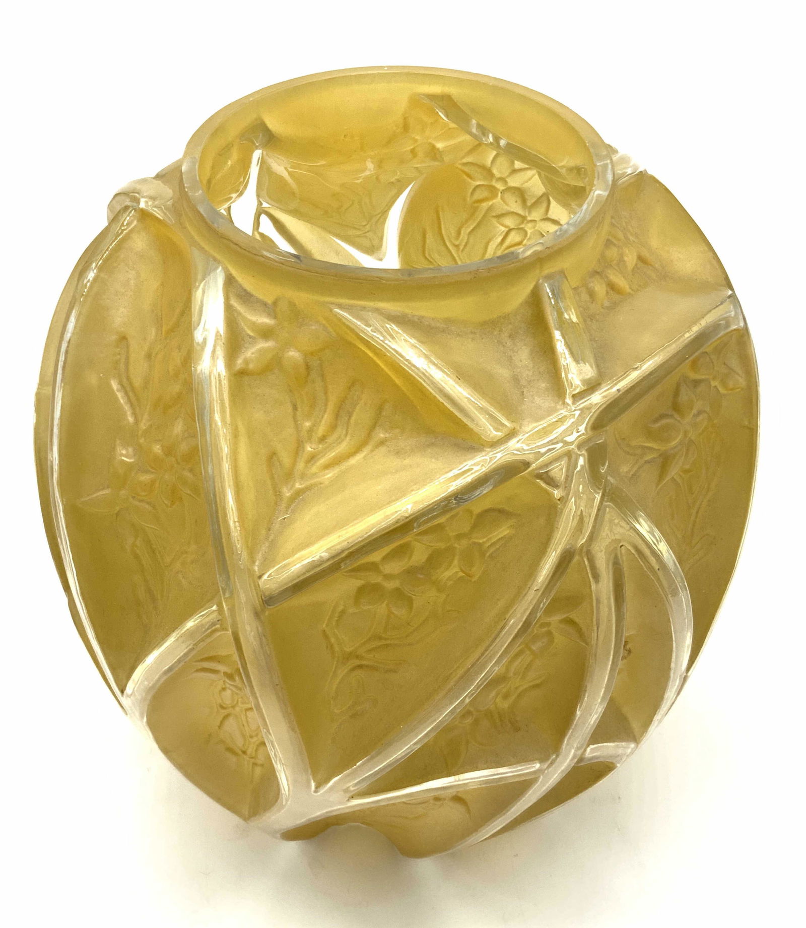 Art Deco Frosted Consolidated Glass Martele Vase (1 of 12)