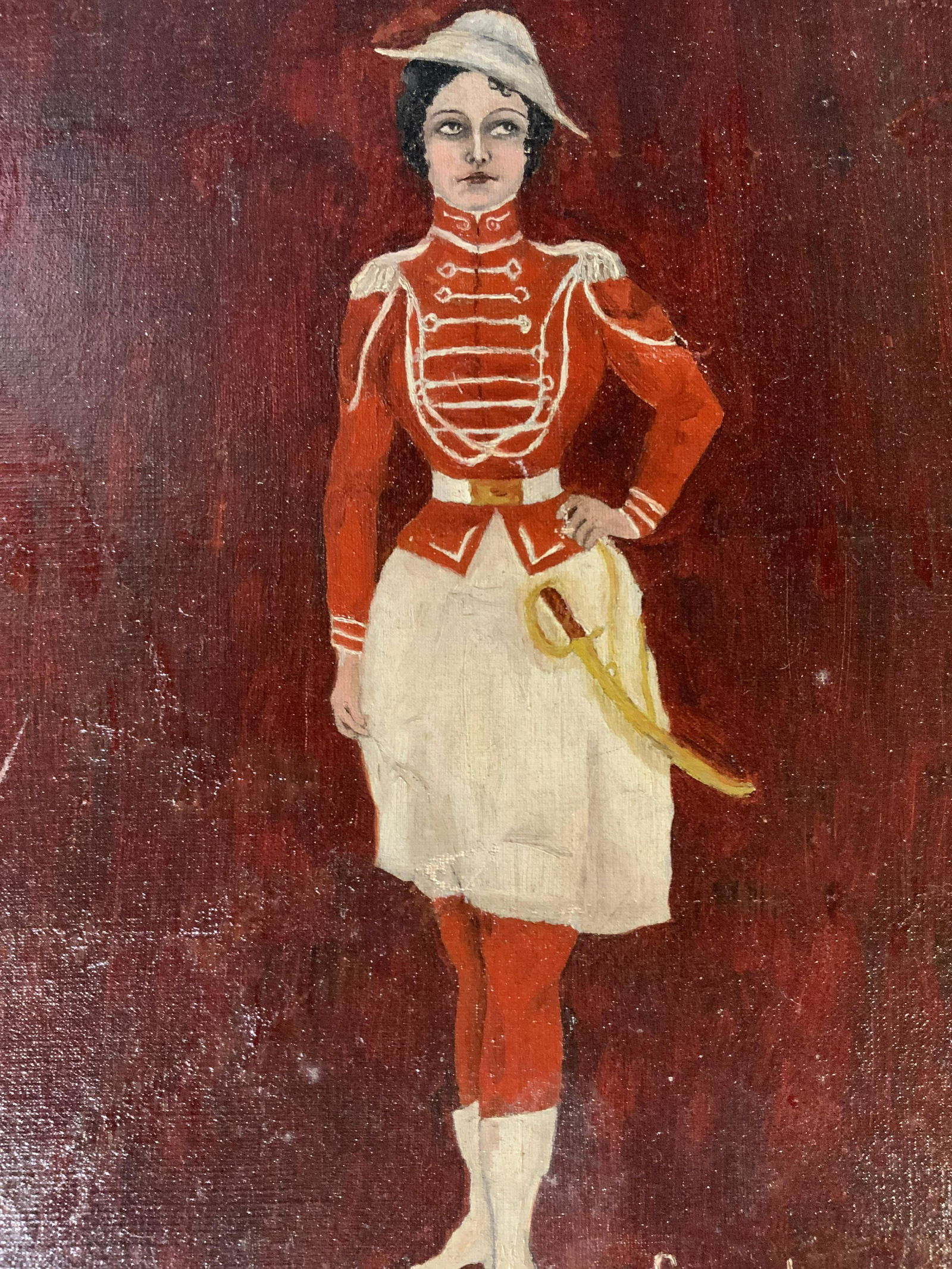 CLARA INERAHAM Signed Oil on Canvas (1 of 8)