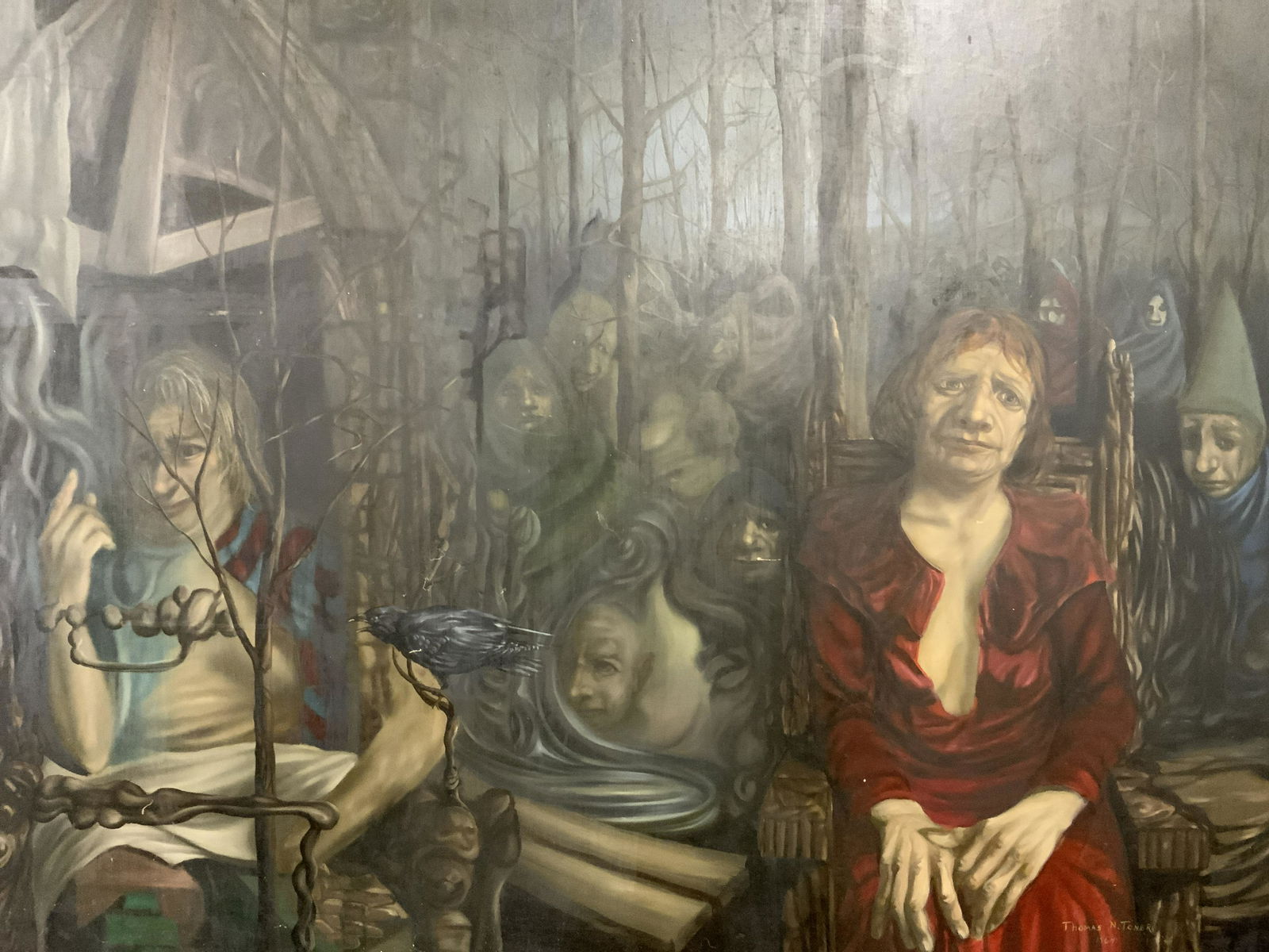 THOMAS N TONER Signed Oil on Panel 1964 (1 of 11)