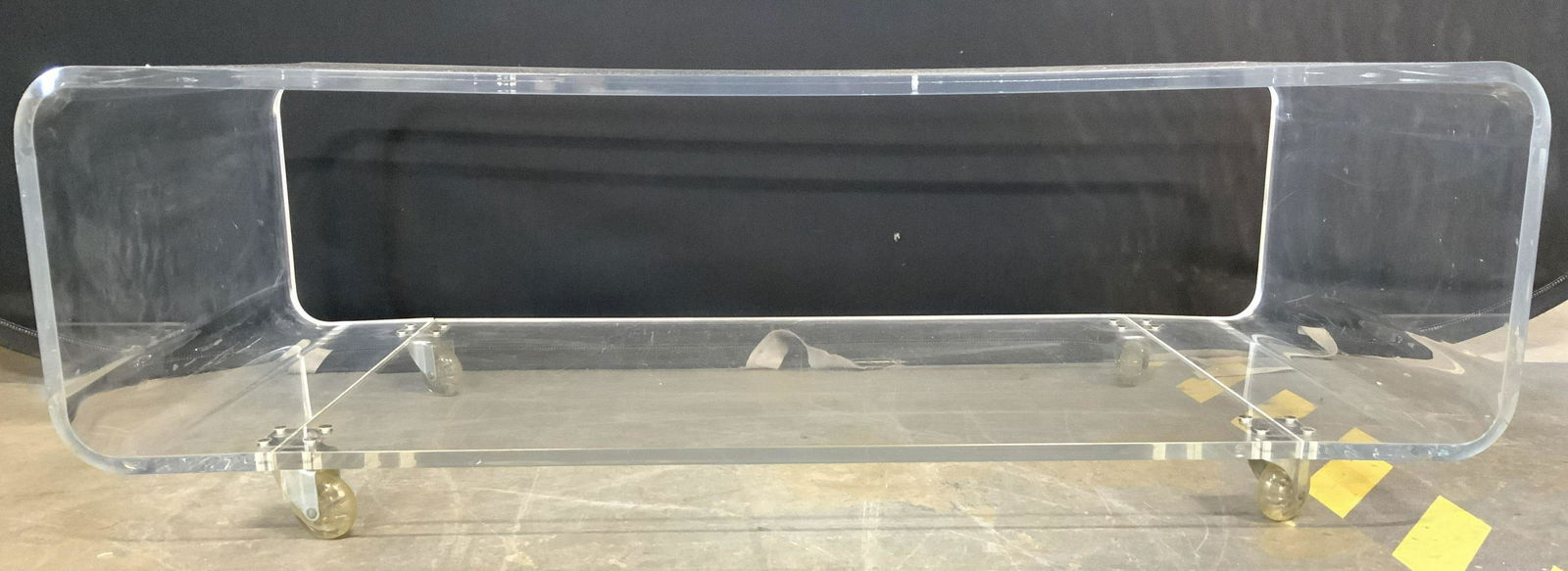 Acrylic coffee table on wheels deals