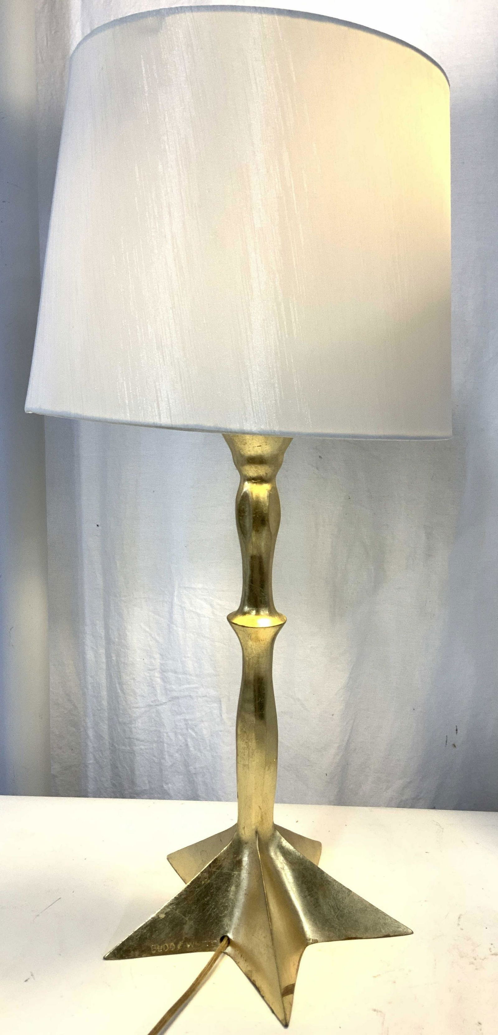 Sgn Budd & White Gold Leaf Star Lamp (1 of 9)