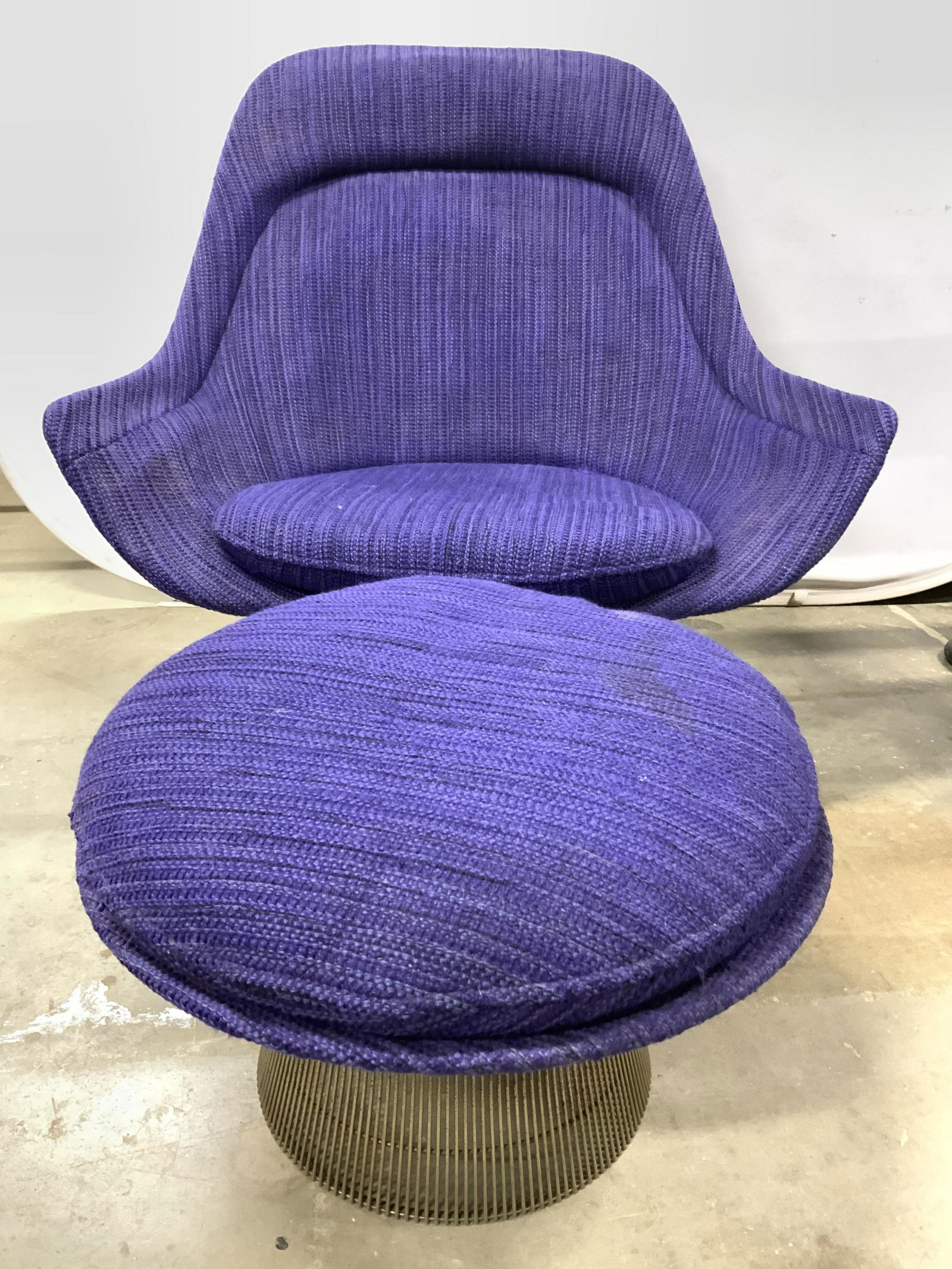 Vintage MCM KNOLL Platner Easy Chair w Ottoman (1 of 11)