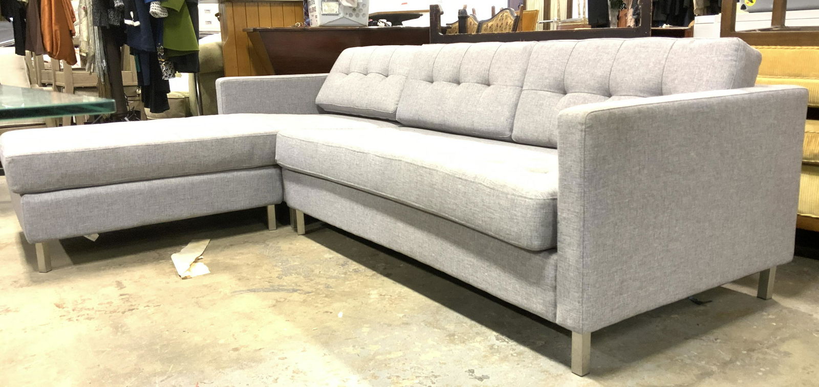 Tufted 3 pc Sectional Sofa (1 of 11)