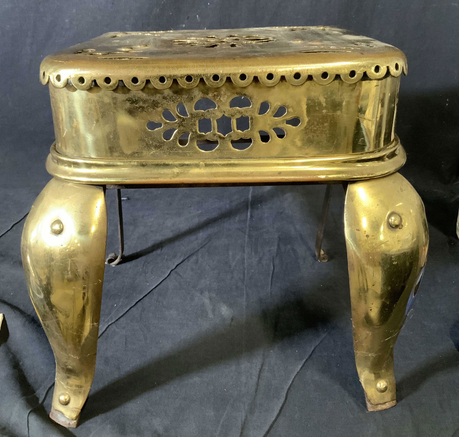 Collectible Brass & Iron Victorian Footman Stool (1 of 11)