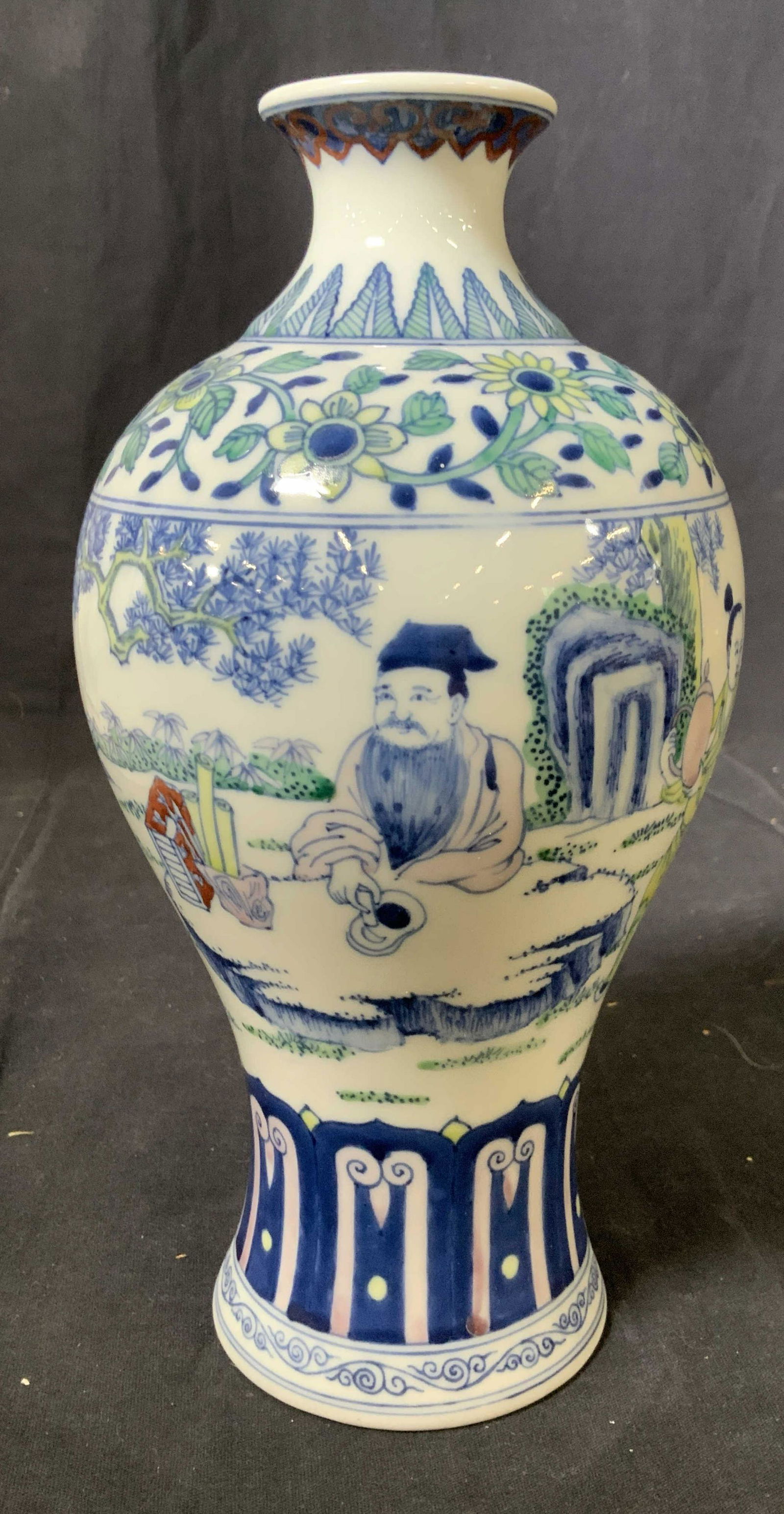 Signed Hand Painted Chinese Porcelain Vase (1 of 10)