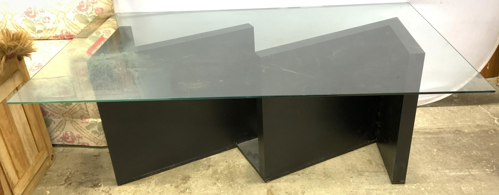 Glass Top Double Pedestal Dining Table (1 of 9)