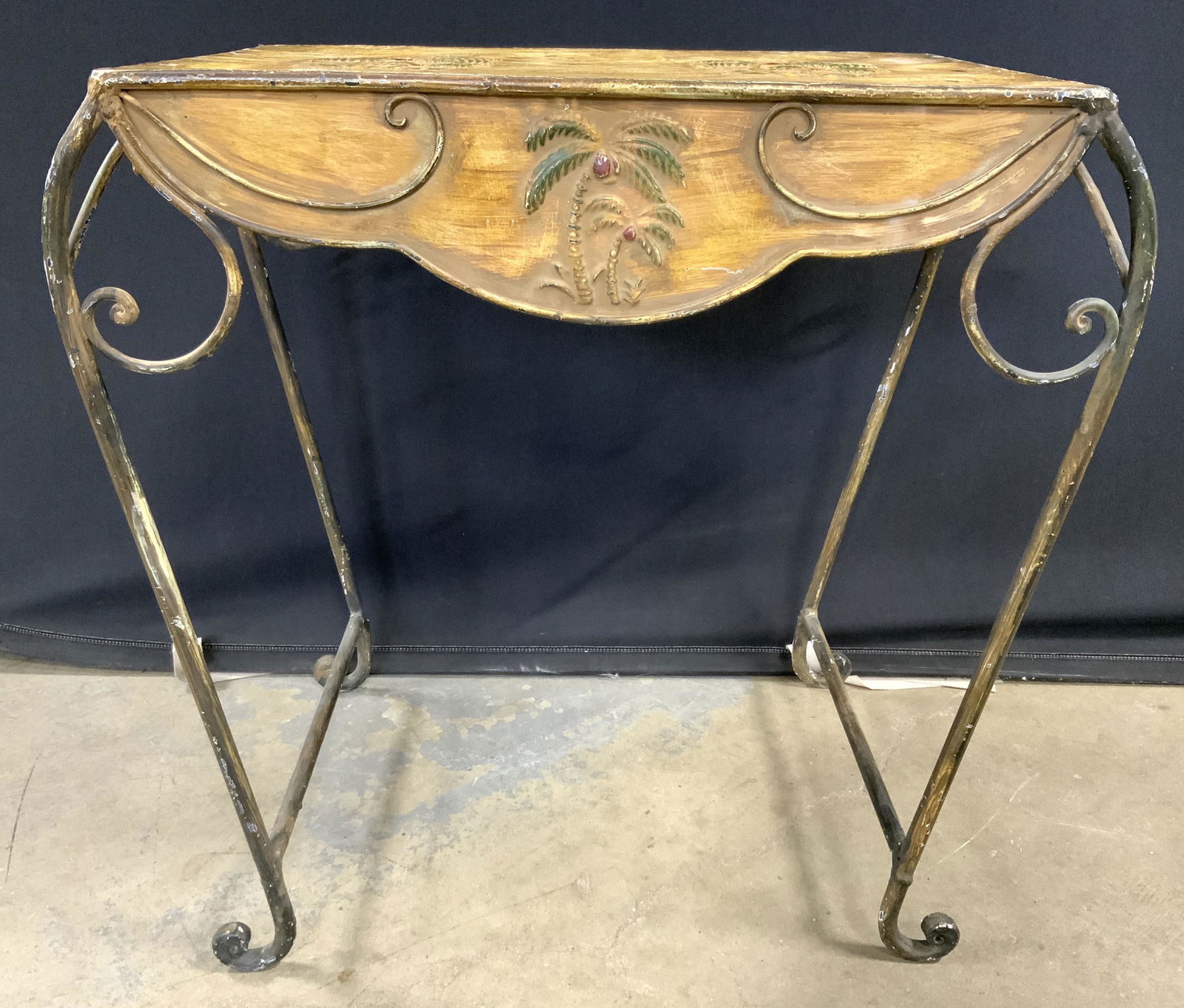 Vintage Metal & Toleware Side Table (1 of 10)