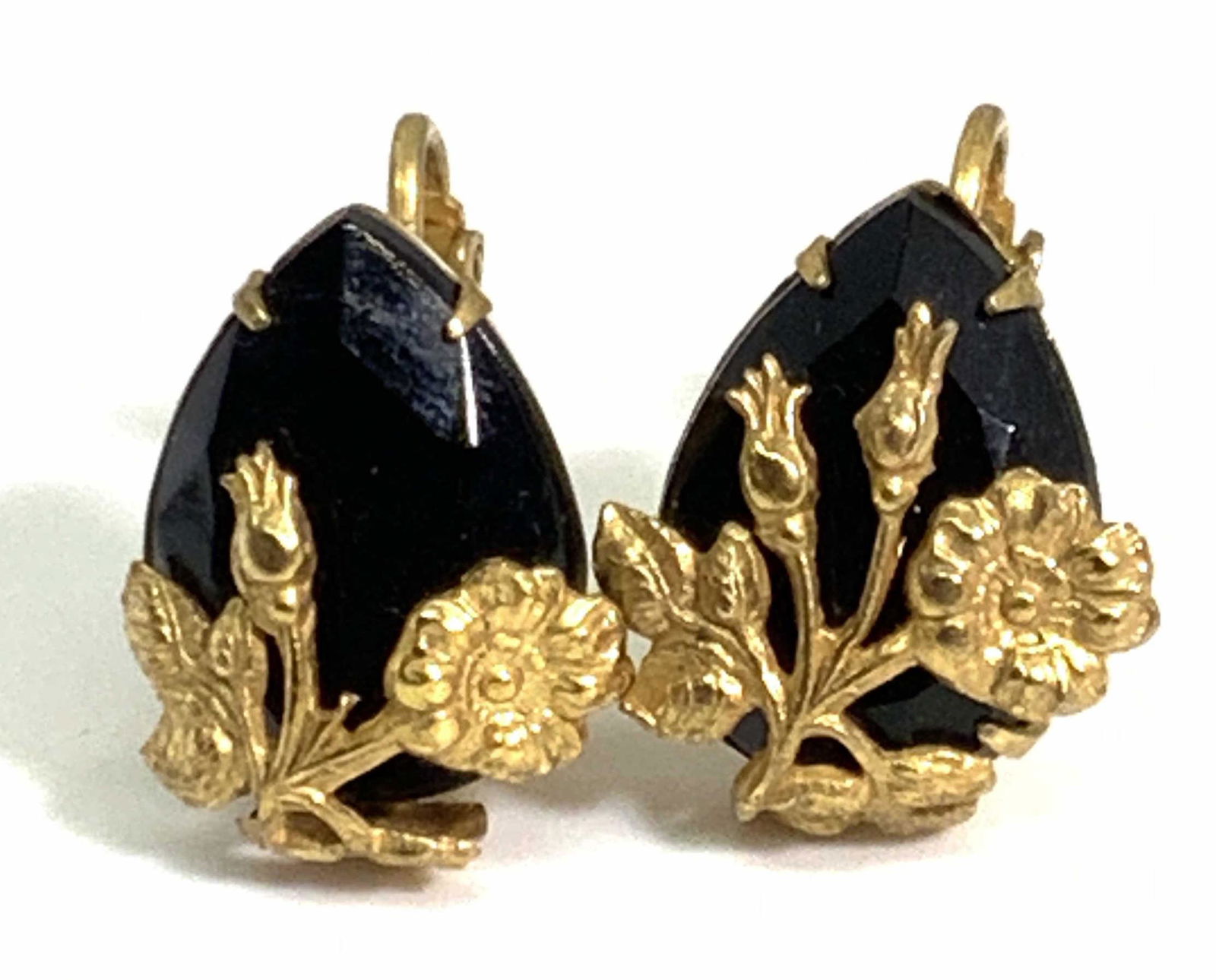 MIRIAM HASKELL Vintage Floral Crystal Earrings (1 of 12)