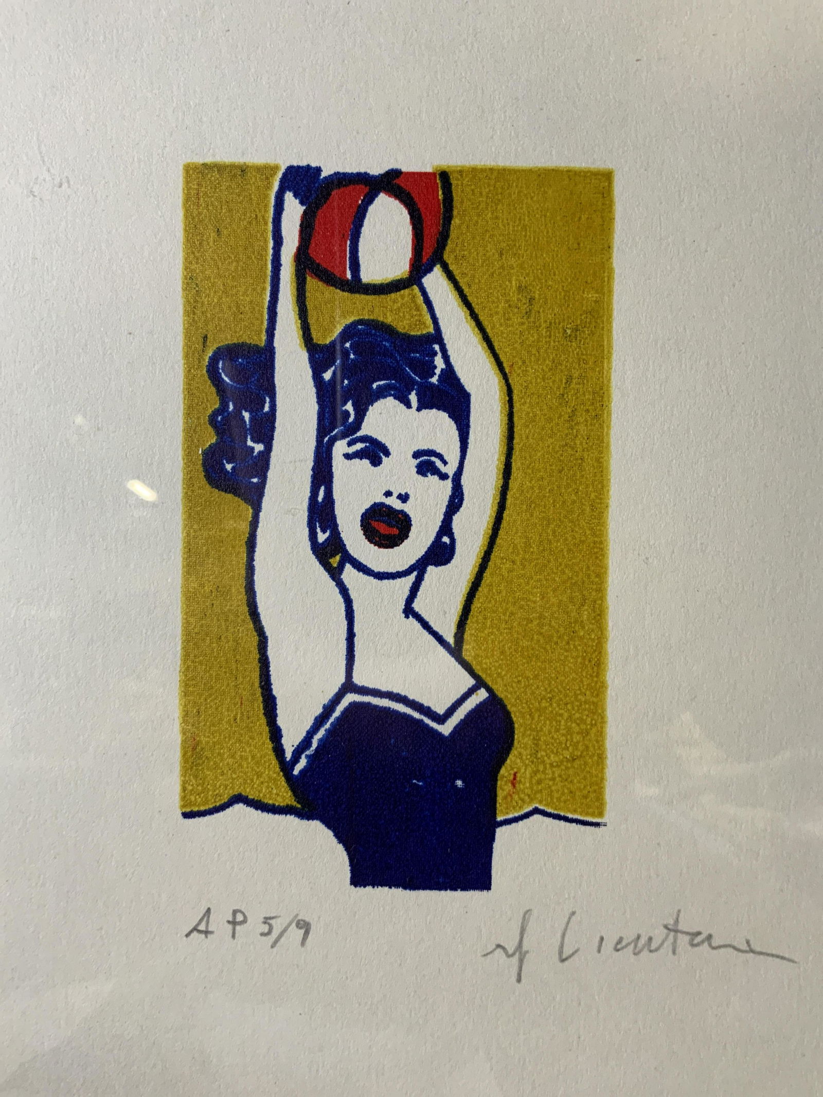 Signed Lithograph Attributed to LICHTENSTEIN (1 of 9)
