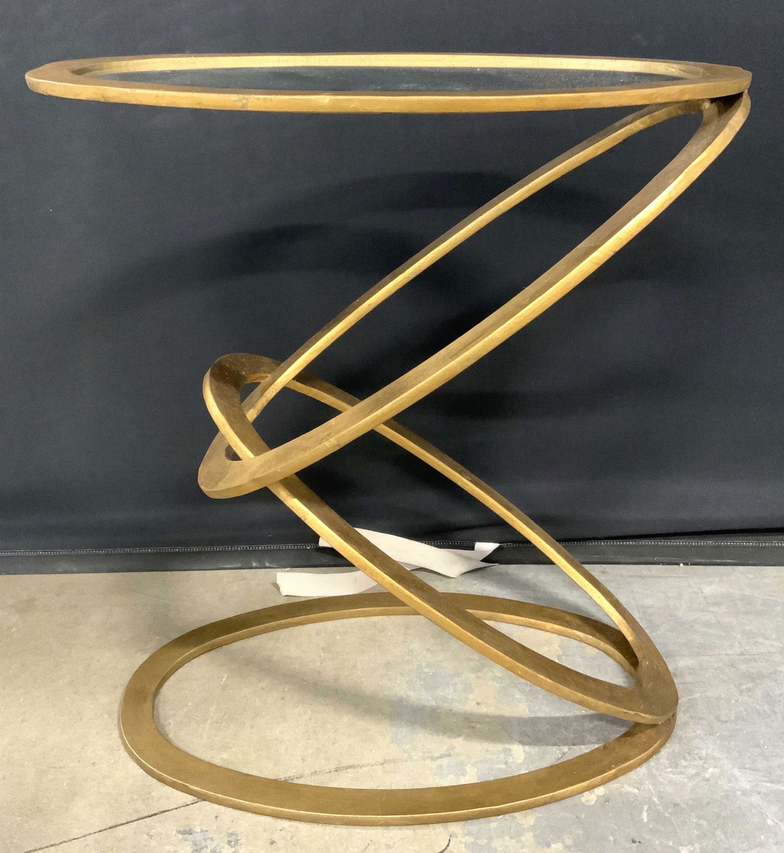 Interlude Home Gold Leaf Oval End Table (1 of 10)