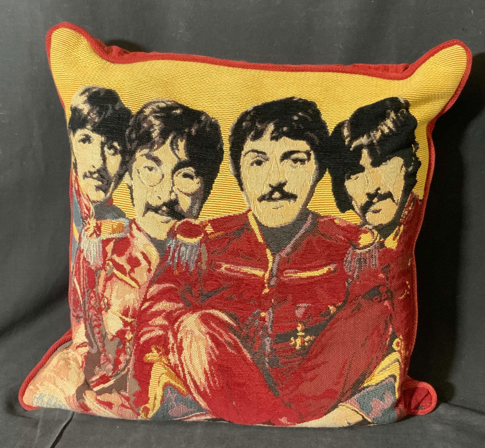 THE BEATLES Needlepoint Throw Pillow (1 of 13)