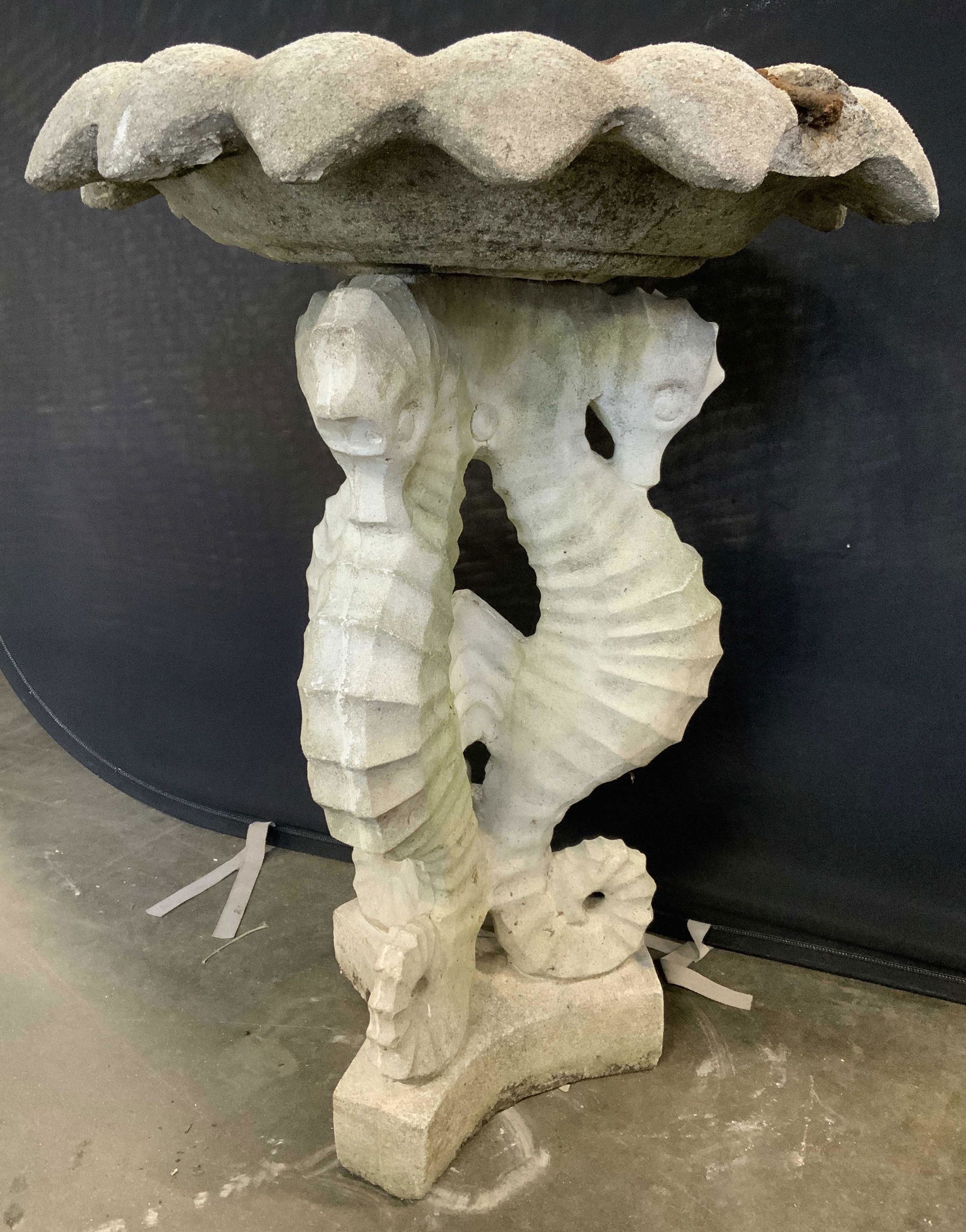 Vintage Seahorse Bird Bath (1 of 10)