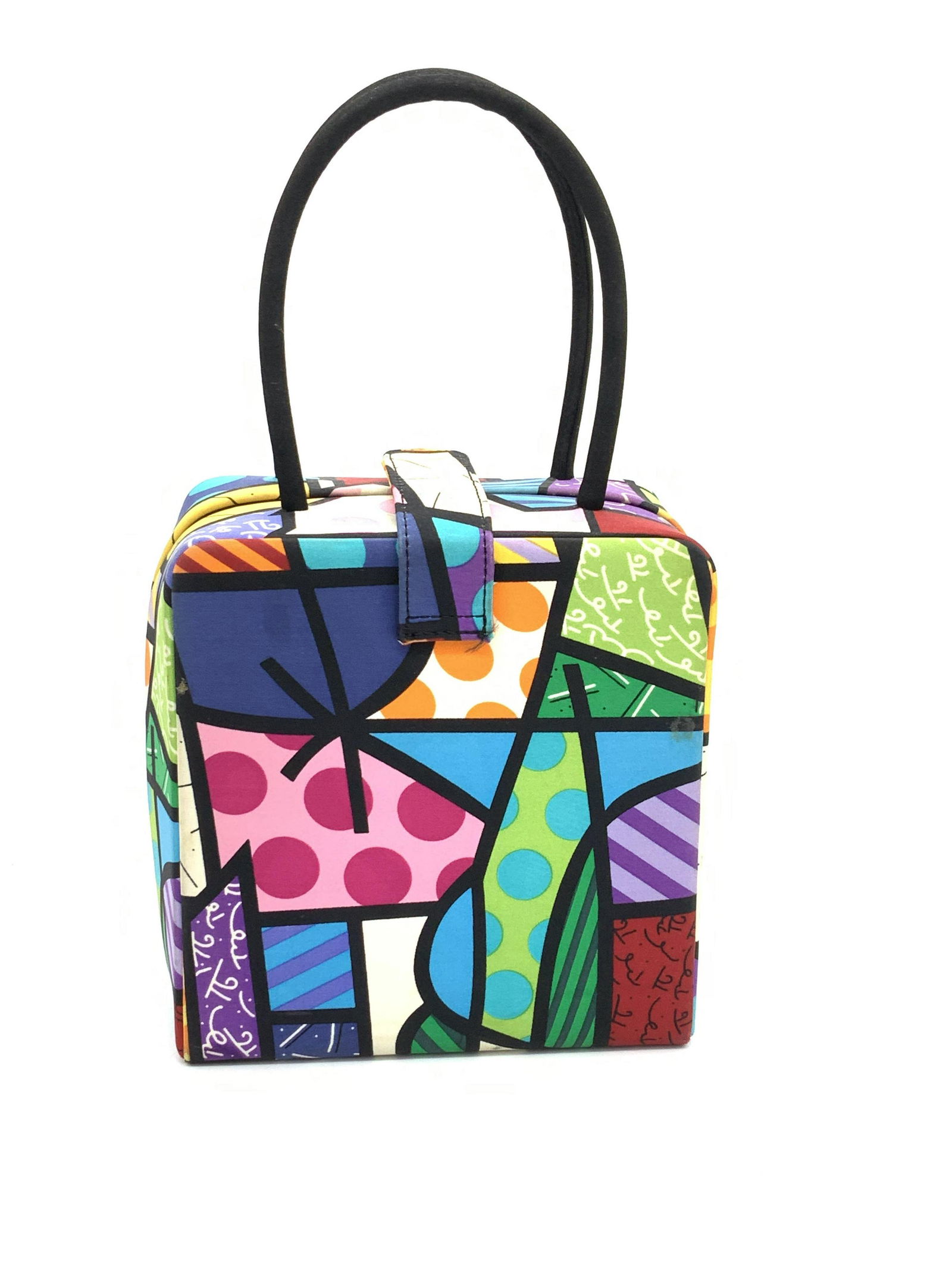 Nicole Miller Signed Romero Britto Abstract Purse (1 of 10)