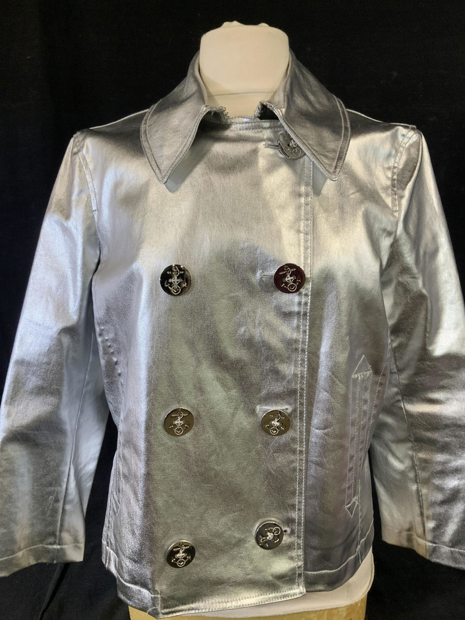 RL Jeans Company Metallic Silver Jean Jacket (1 of 11)