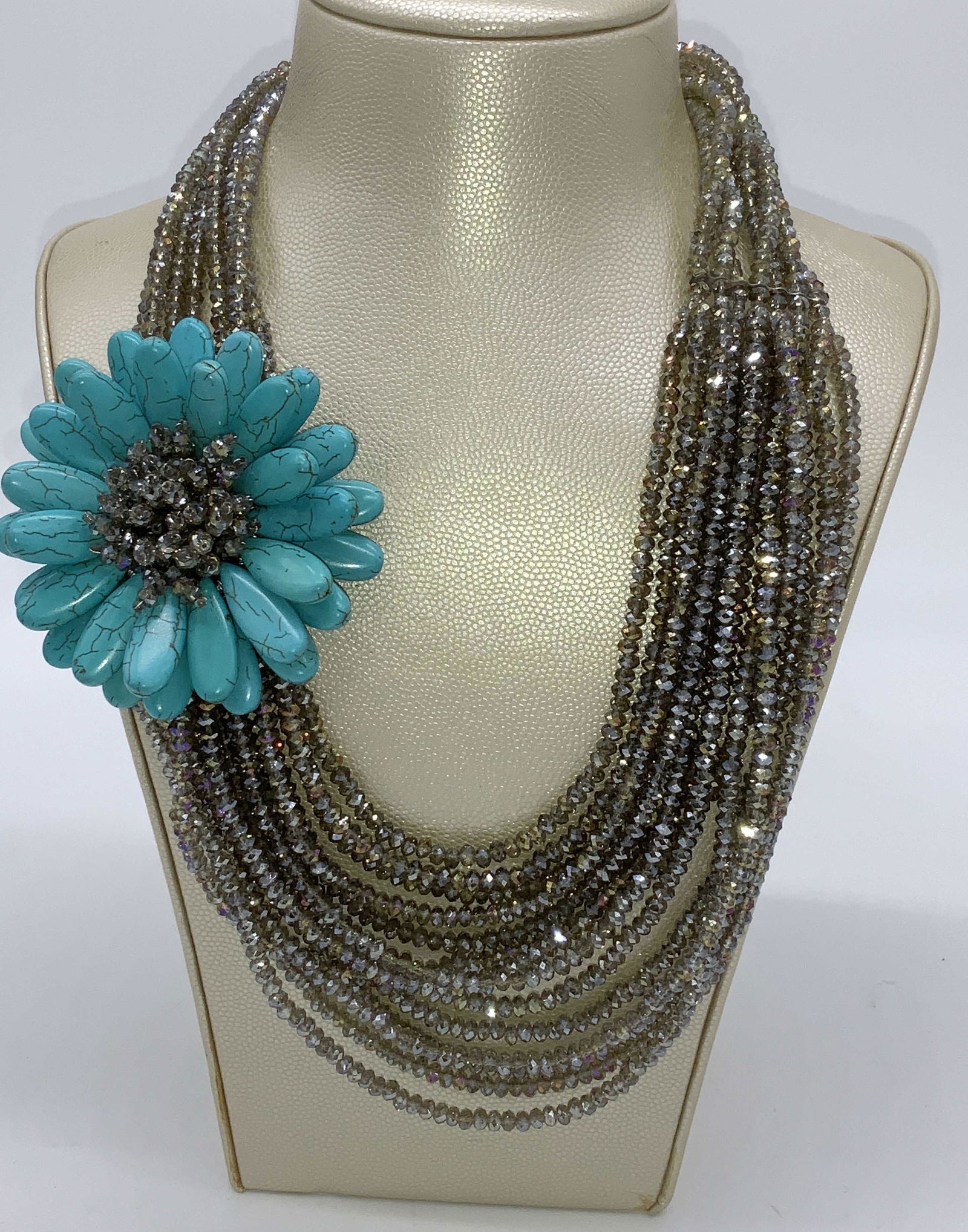 Multi Strand Statement Cocktail Necklace, Handmade (1 of 12)