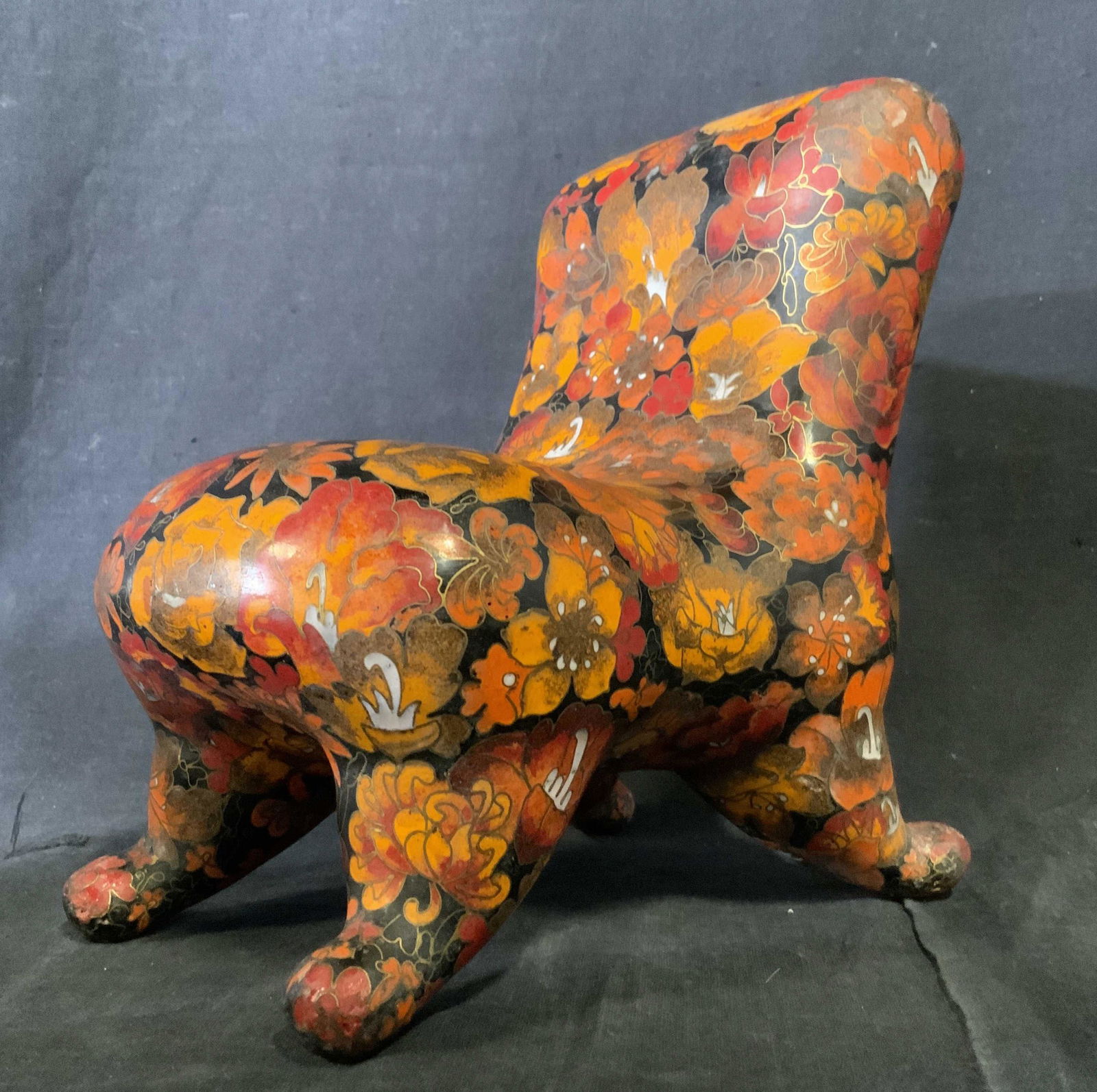 Vintage Cloisonne Miniature Decorative Chair (1 of 10)