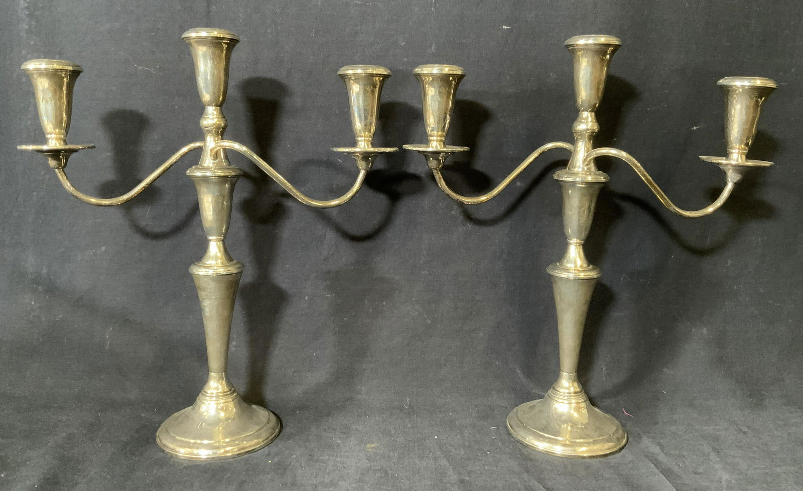 Pair EMPIRE Sterling Silver Candelabras (1 of 7)