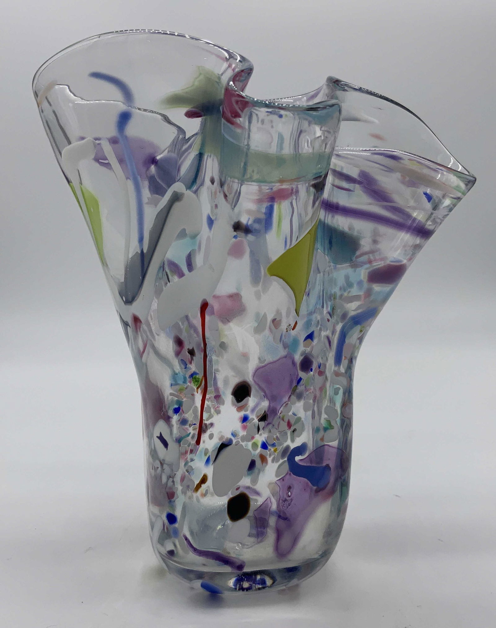 Hand Blown Signed Glass Vase (1 of 10)