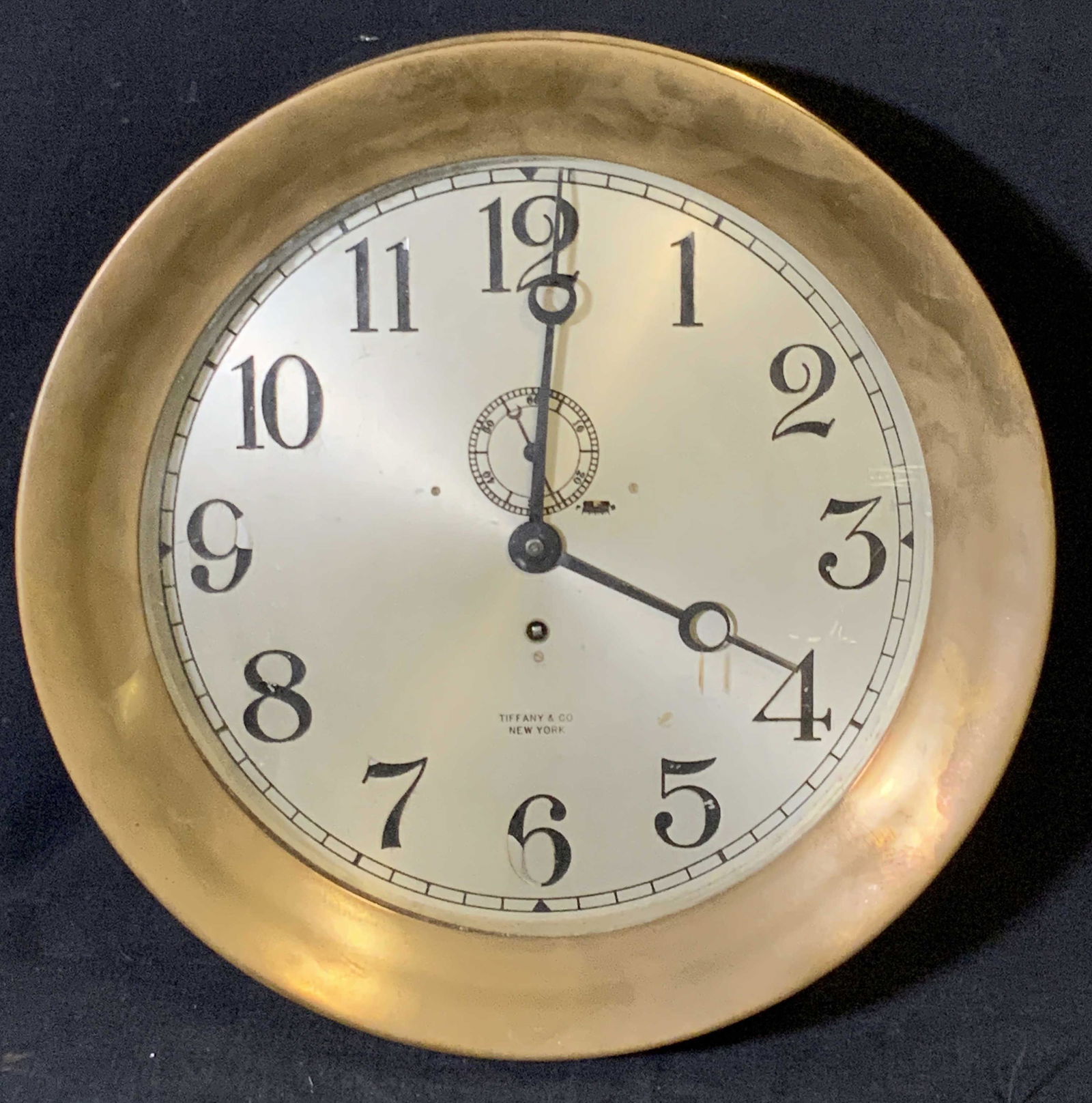 Vintage TIFFANY & CO. Circular Bronze Wall Clock (1 of 17)