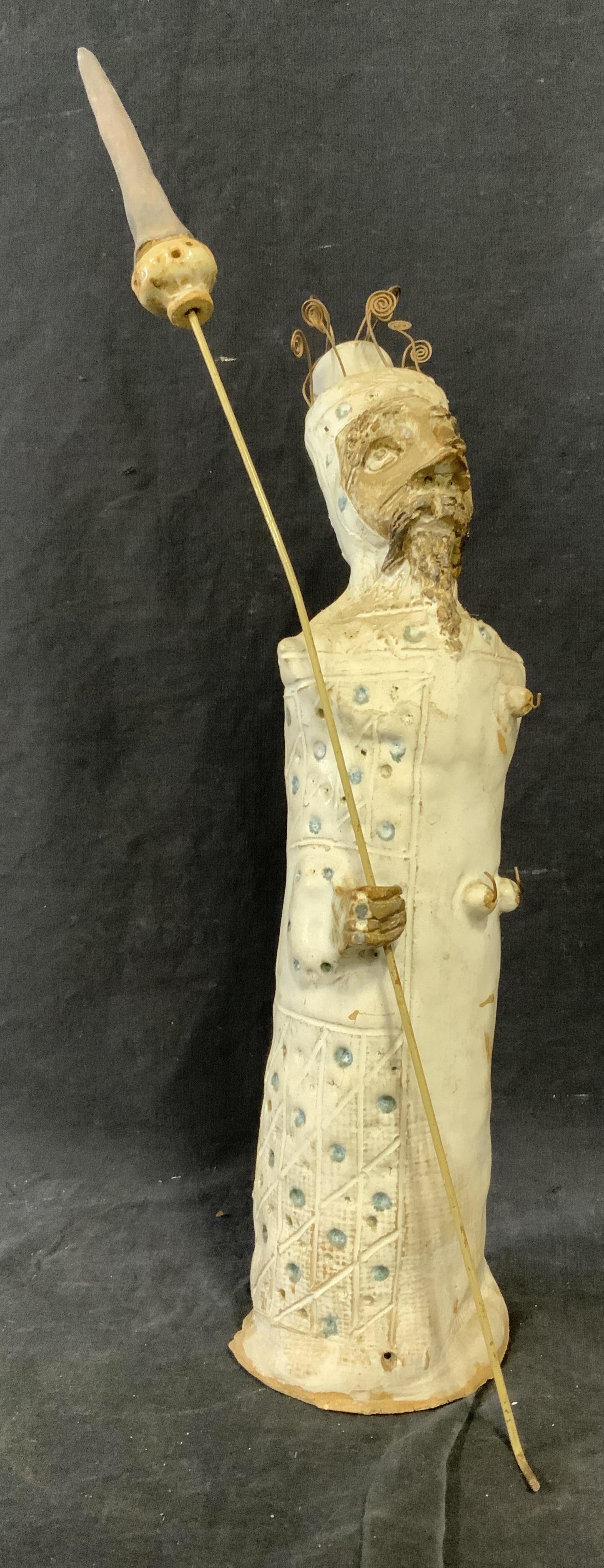 Medieval Style Ceramic King Sculpture (1 of 10)