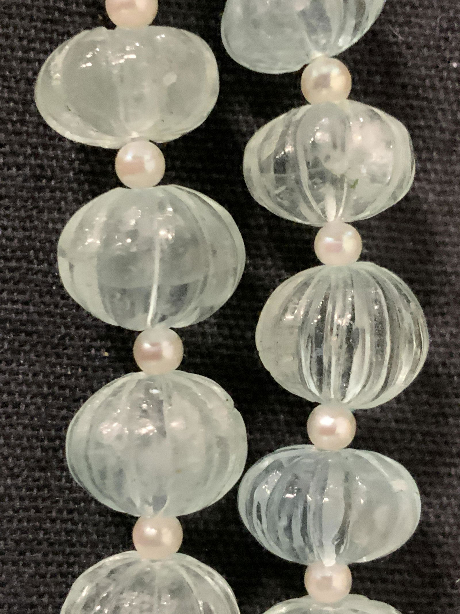 Hand Beaded Natural Stone Neck, 14K & Topaz Clasp (1 of 9)