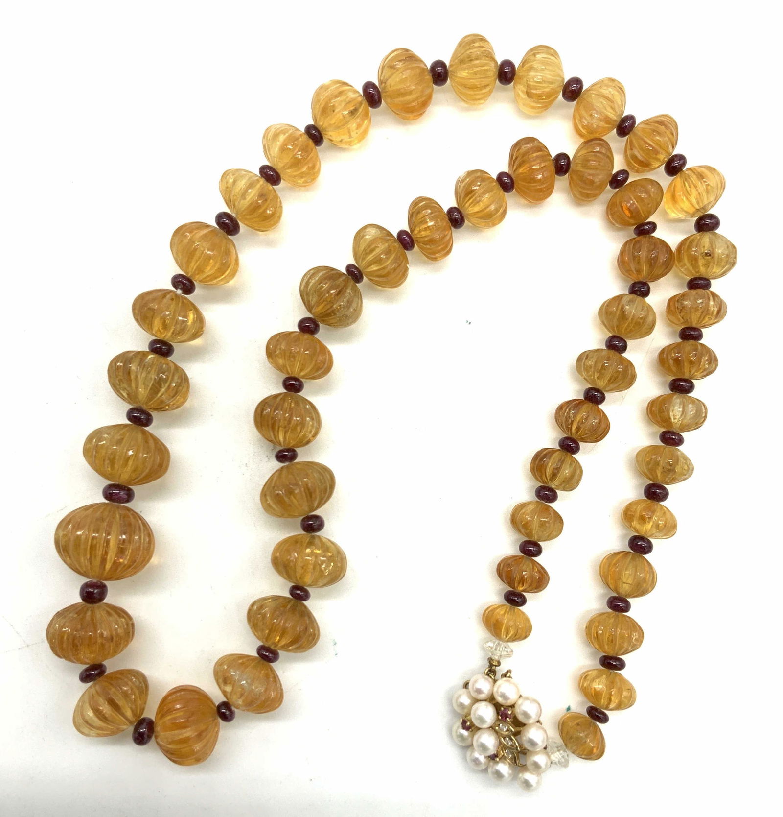 Handmade Natural Stone Neck, 14k Bejew. Clasp (1 of 11)