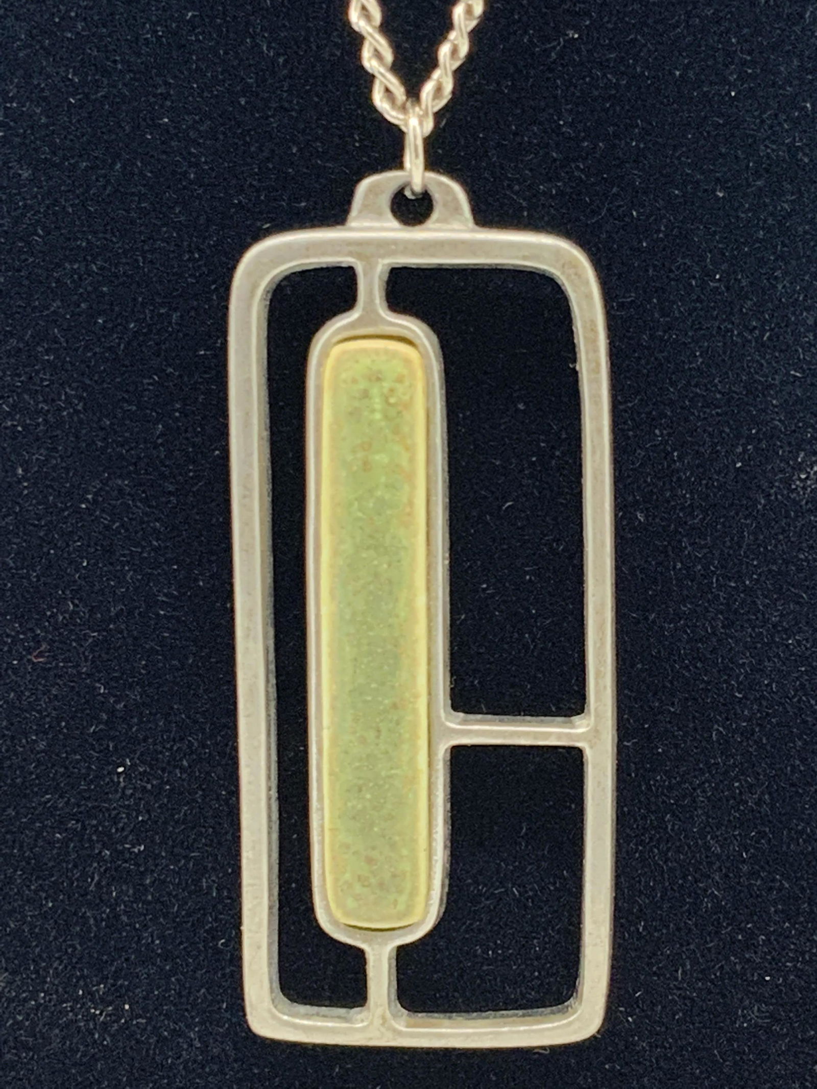 Vintage Signed Art Deco Gemstone Pendant Necklace (1 of 12)