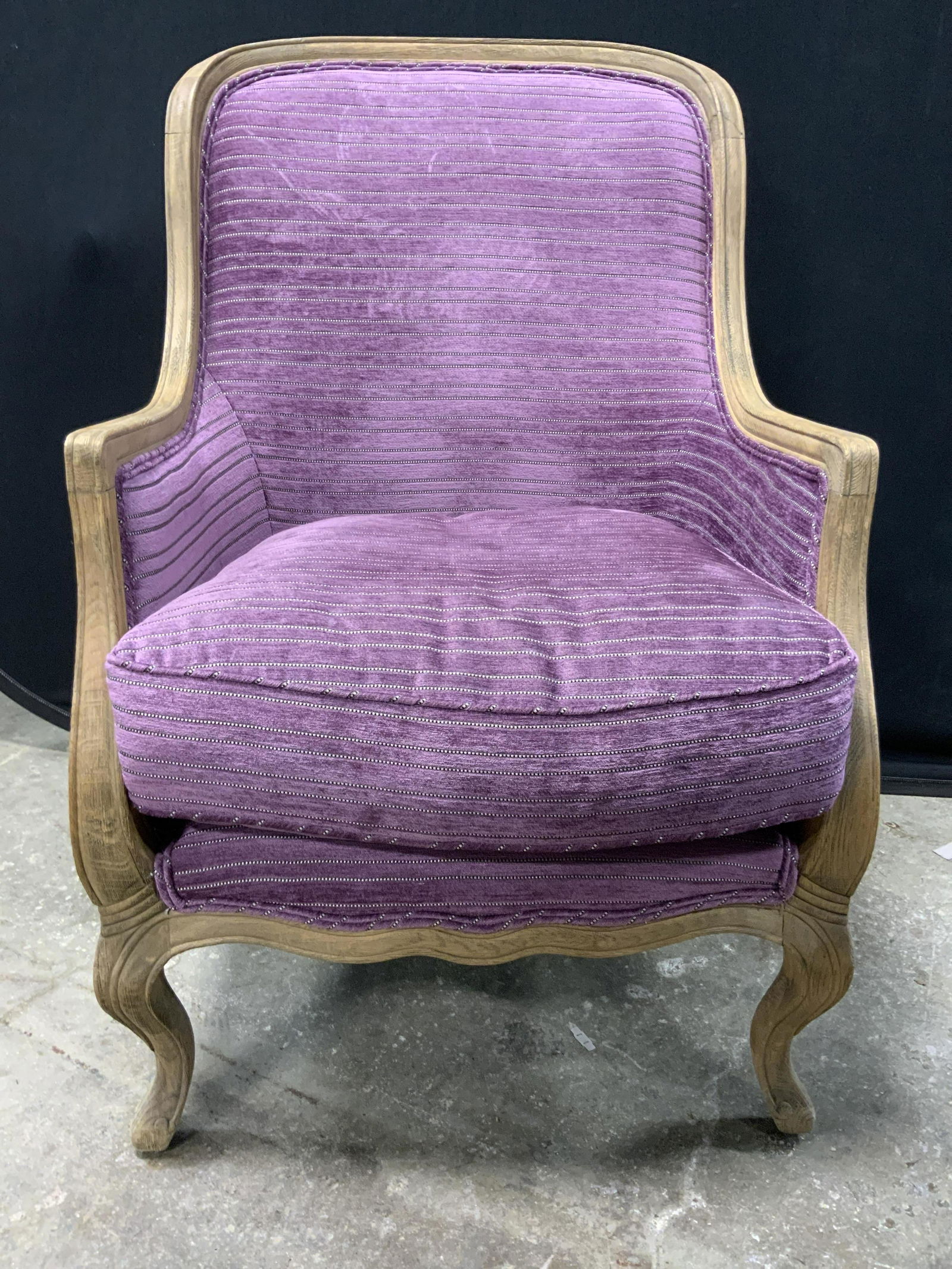 Vintage Upholstered Barrel Back Armchair (1 of 11)