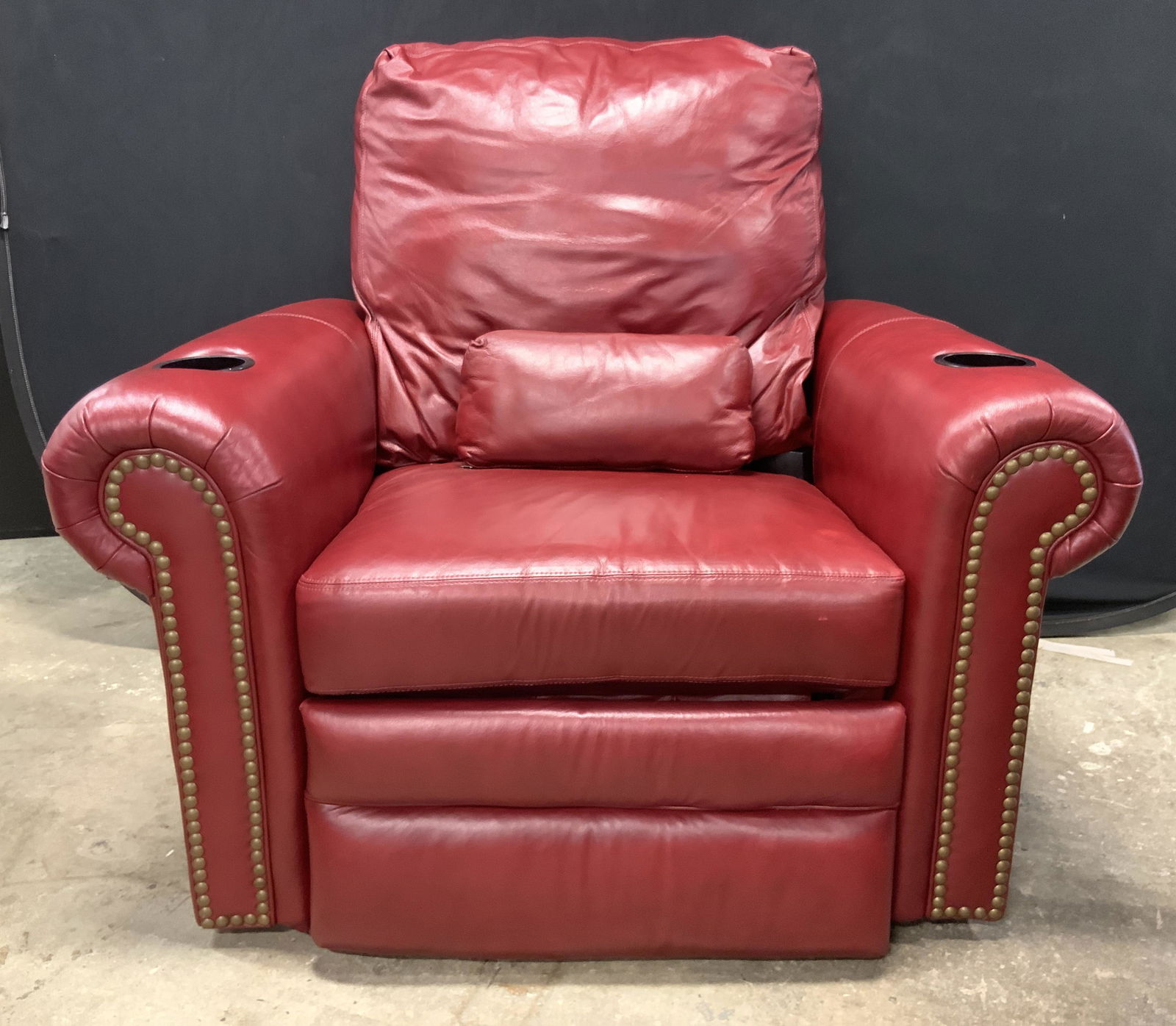 Barcalounger Edwin Leather Reclining Club Chair