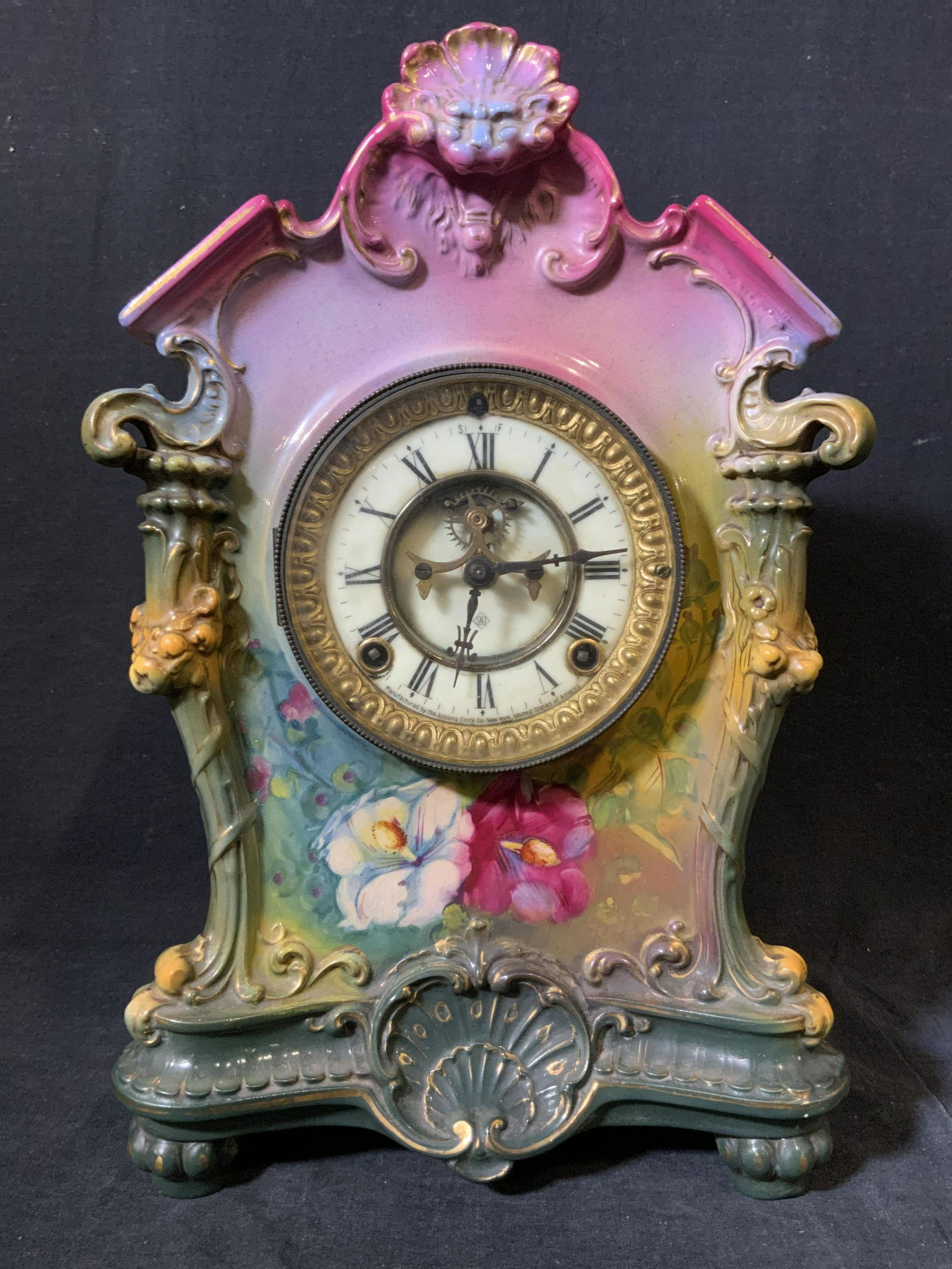 ROYAL BONN Porcelain La Tosca Mantel Clock (1 of 10)