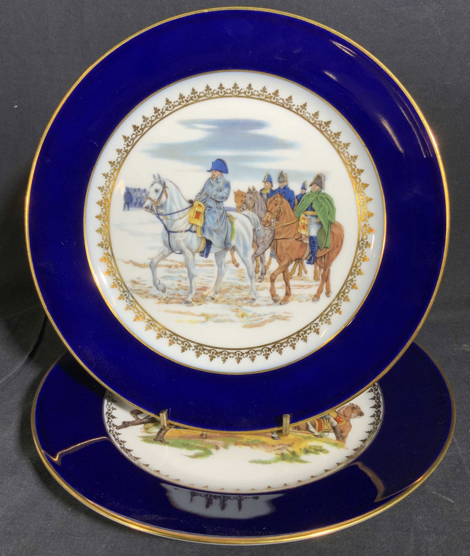 Lot 2 HEINRICH Signed Porcelain Napoleon Plates (1 of 12)