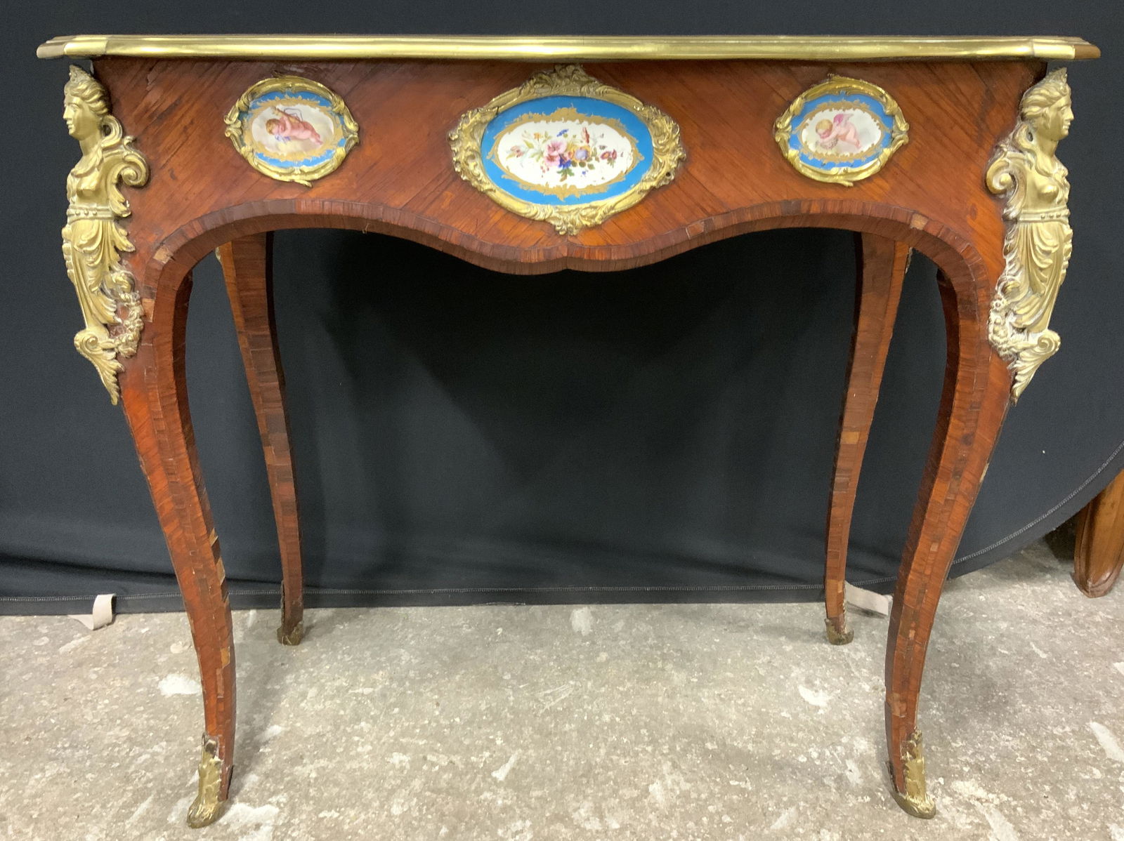 Louis XVI French Wooden Console Table (1 of 12)