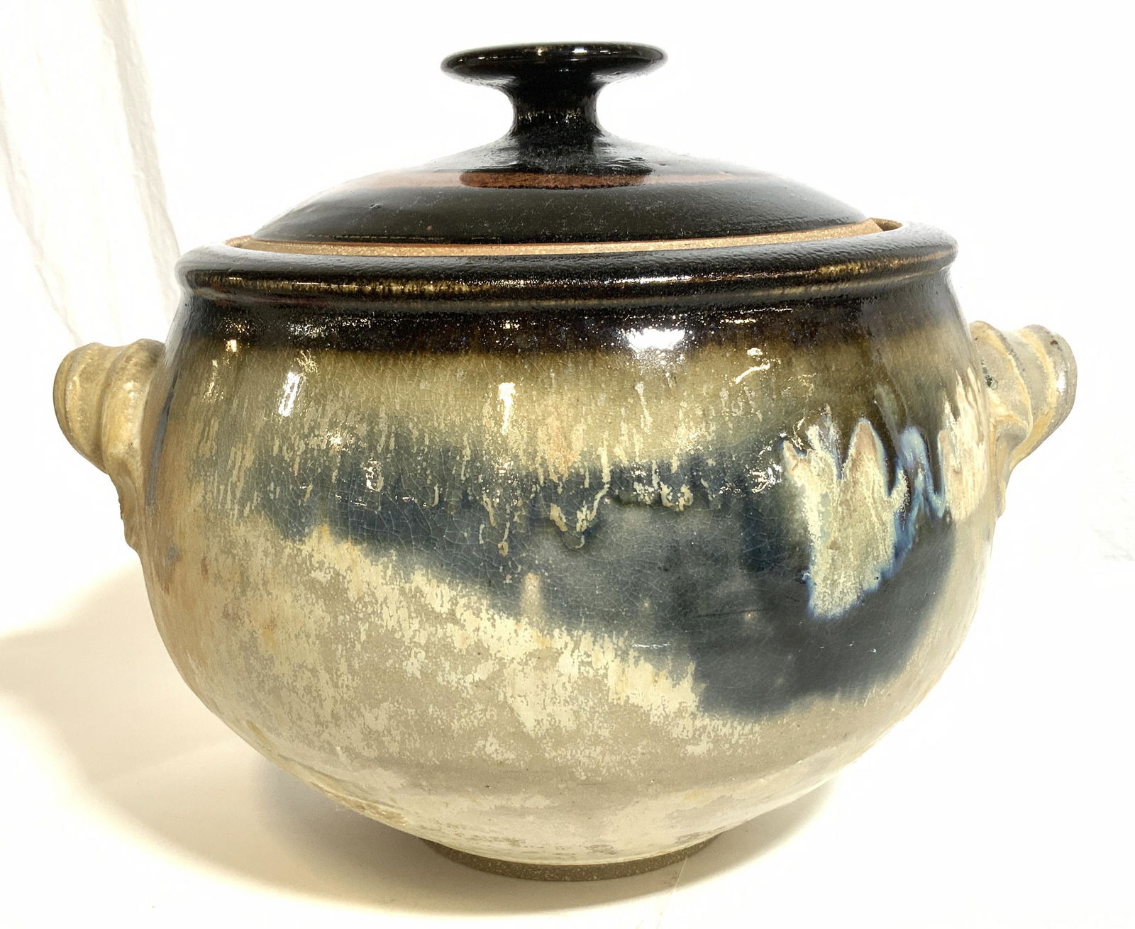 Mid Century Glazed Lidded Tabletop Jar Centerpiece (1 of 10)